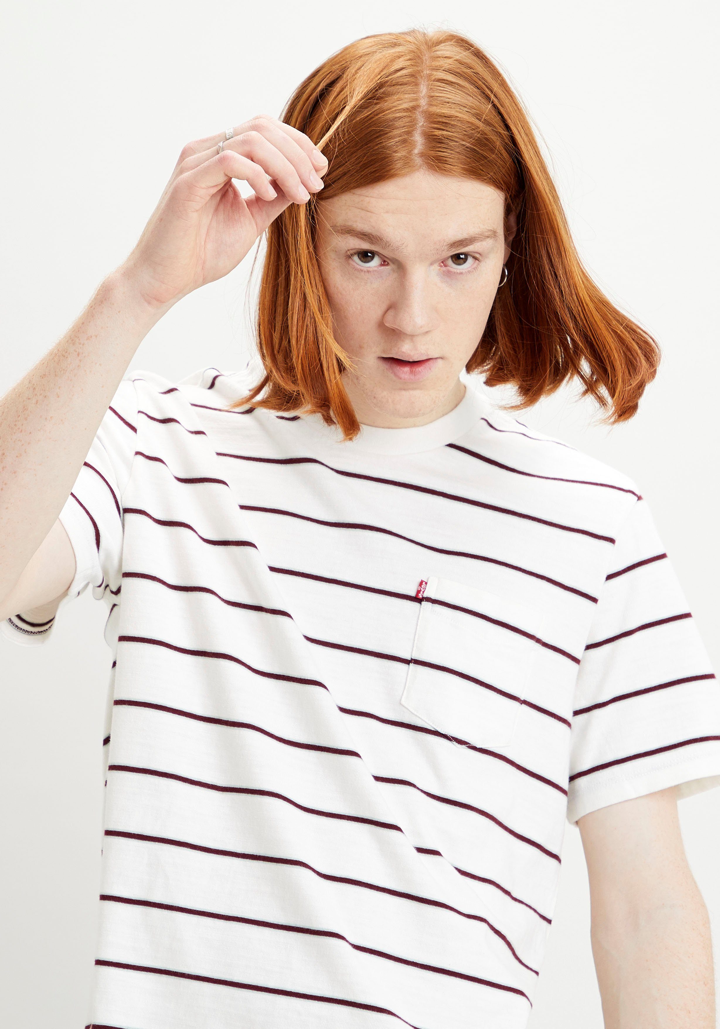 Levi's® T-Shirt im Streifen-Design, Aus reiner Baumwolle für hohen  Tragekomfort online kaufen | OTTO