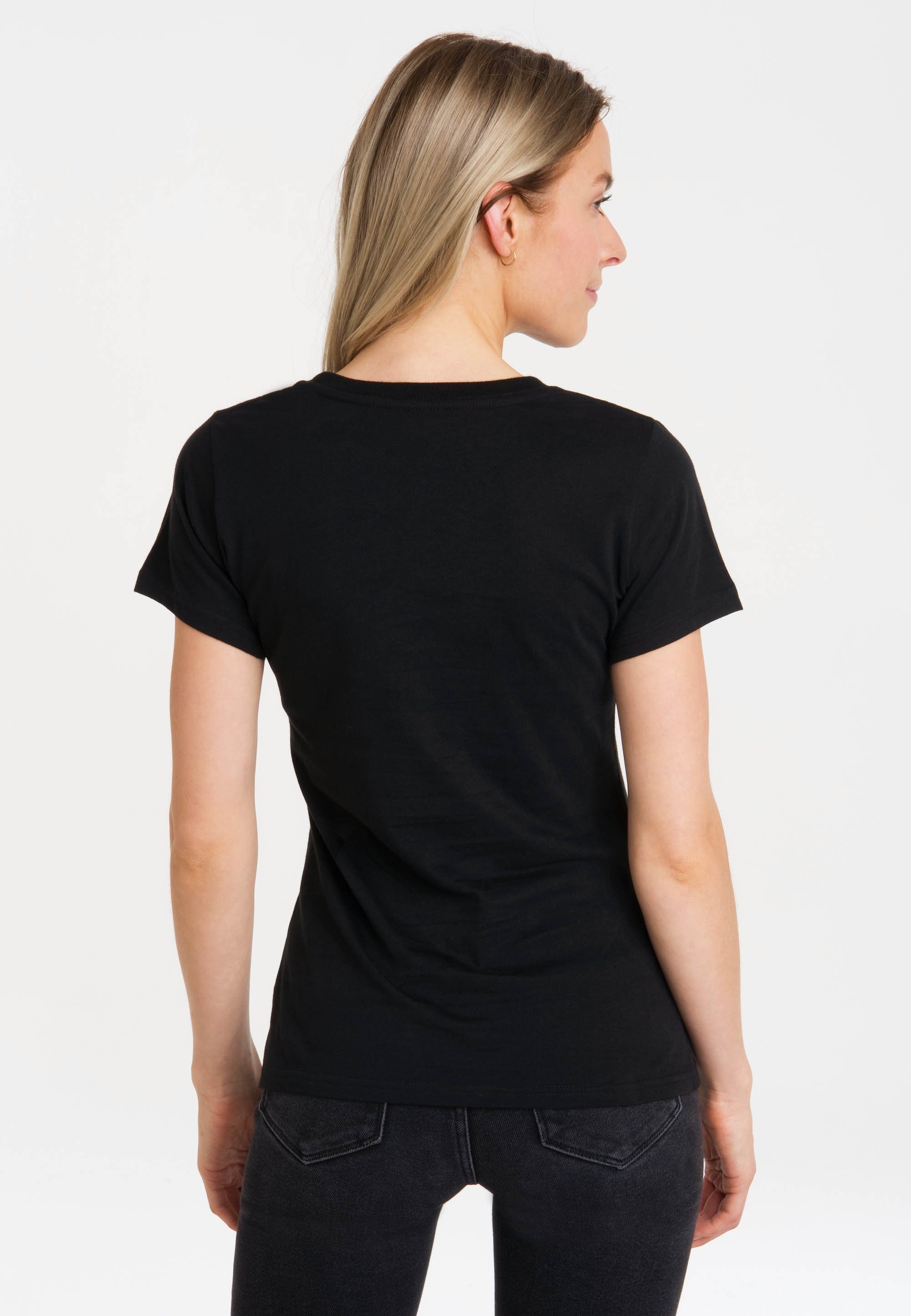 Damen Shirts LOGOSHIRT T-Shirt Sesamstrasse - Krümelmonster Pate mit lizenziertem Print