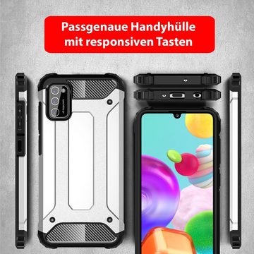 FITSU Handyhülle Outdoor Hülle für Samsung Galaxy A41 Schwarz, Robuste Handyhülle Outdoor Case stabile Schutzhülle mit Eckenschutz