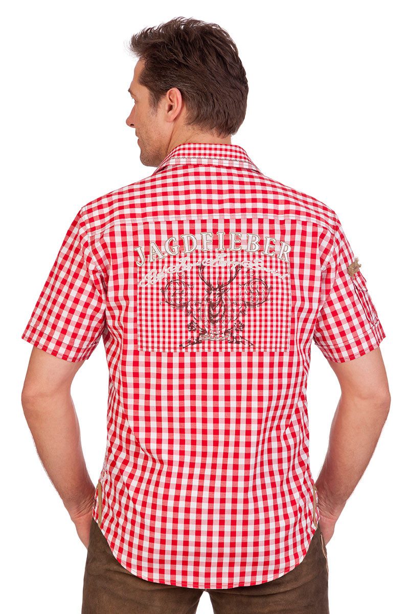 Stockerpoint Trachtenhemd Trachtenhemd - JAGDFIEBER - rot