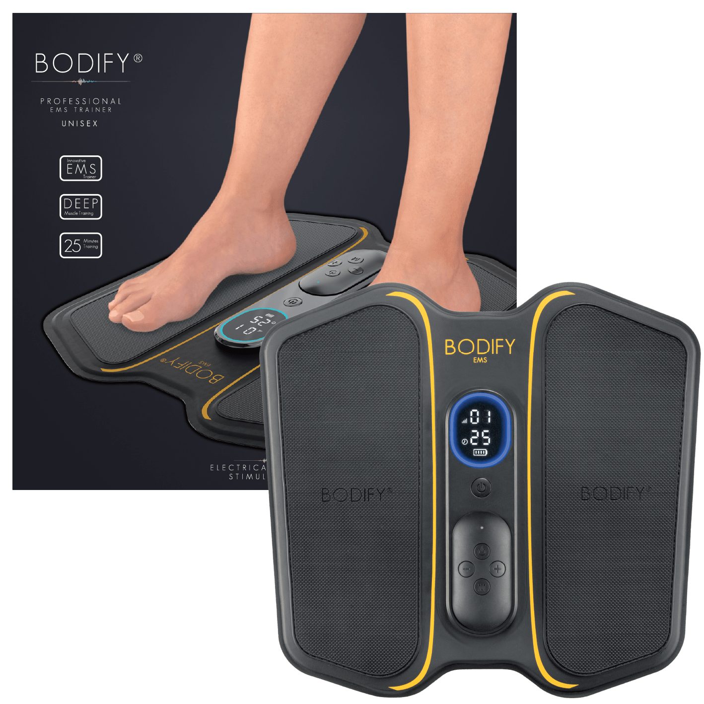 BODIFY EMS-Fußmassage-Gerät Pro - Gezielte Stimulation der Fuß- & Unterschenkelmuskulatur