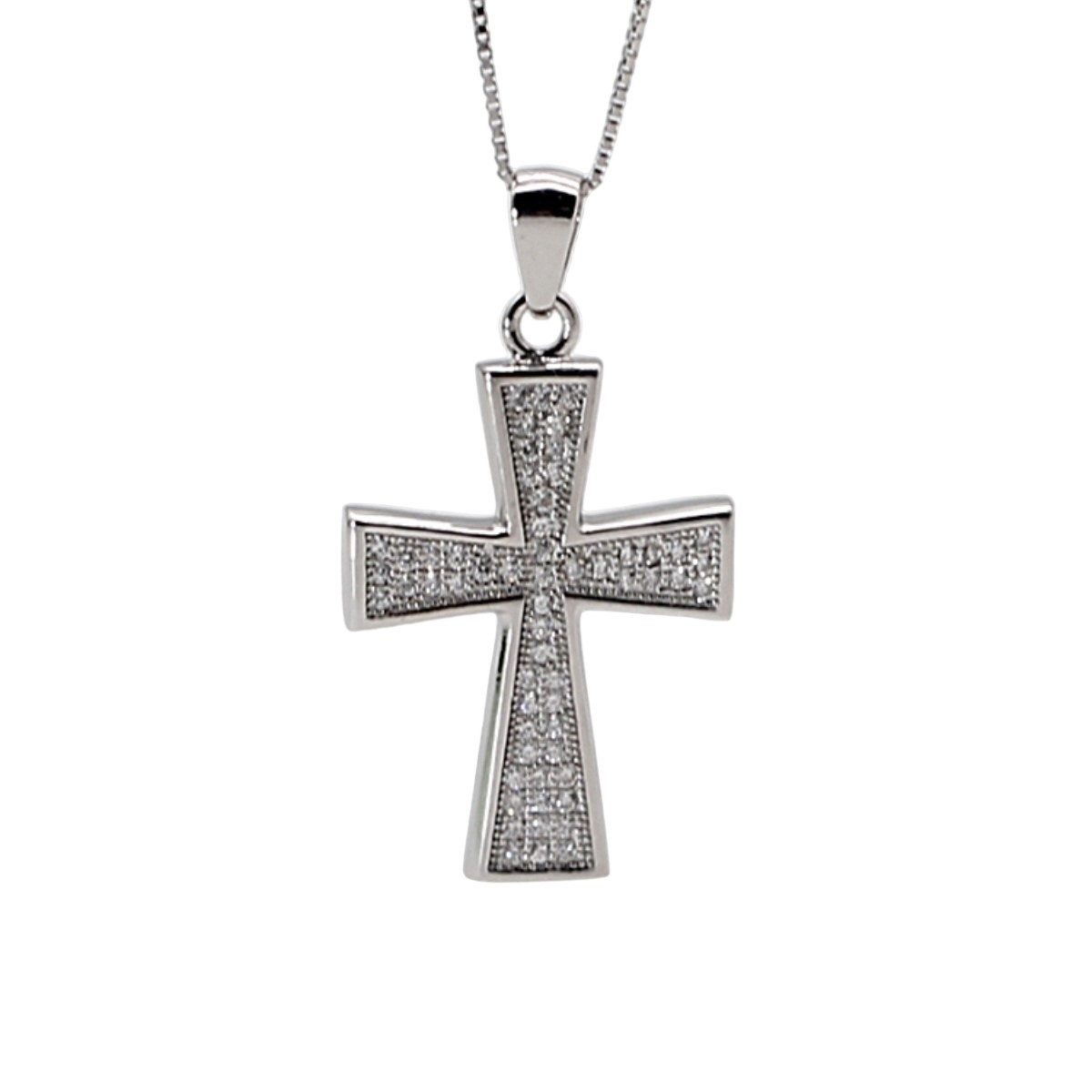 Silberkette Kirchenschmuck Kette mit Jesus Kreuz Anhänger Halskette Schmuck