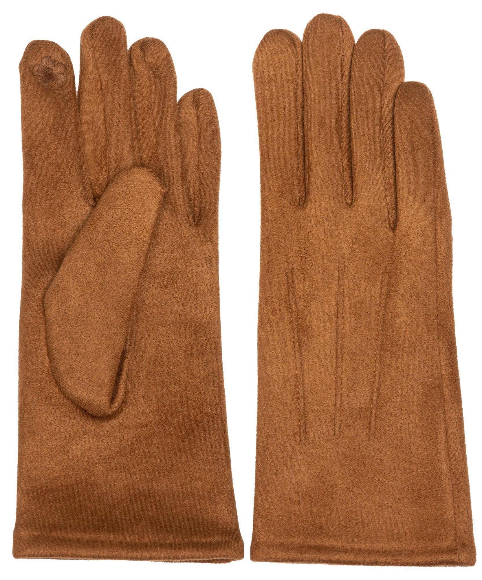 Caspar Strickhandschuhe GLV014 klassisch elegante uni günstig online kaufen