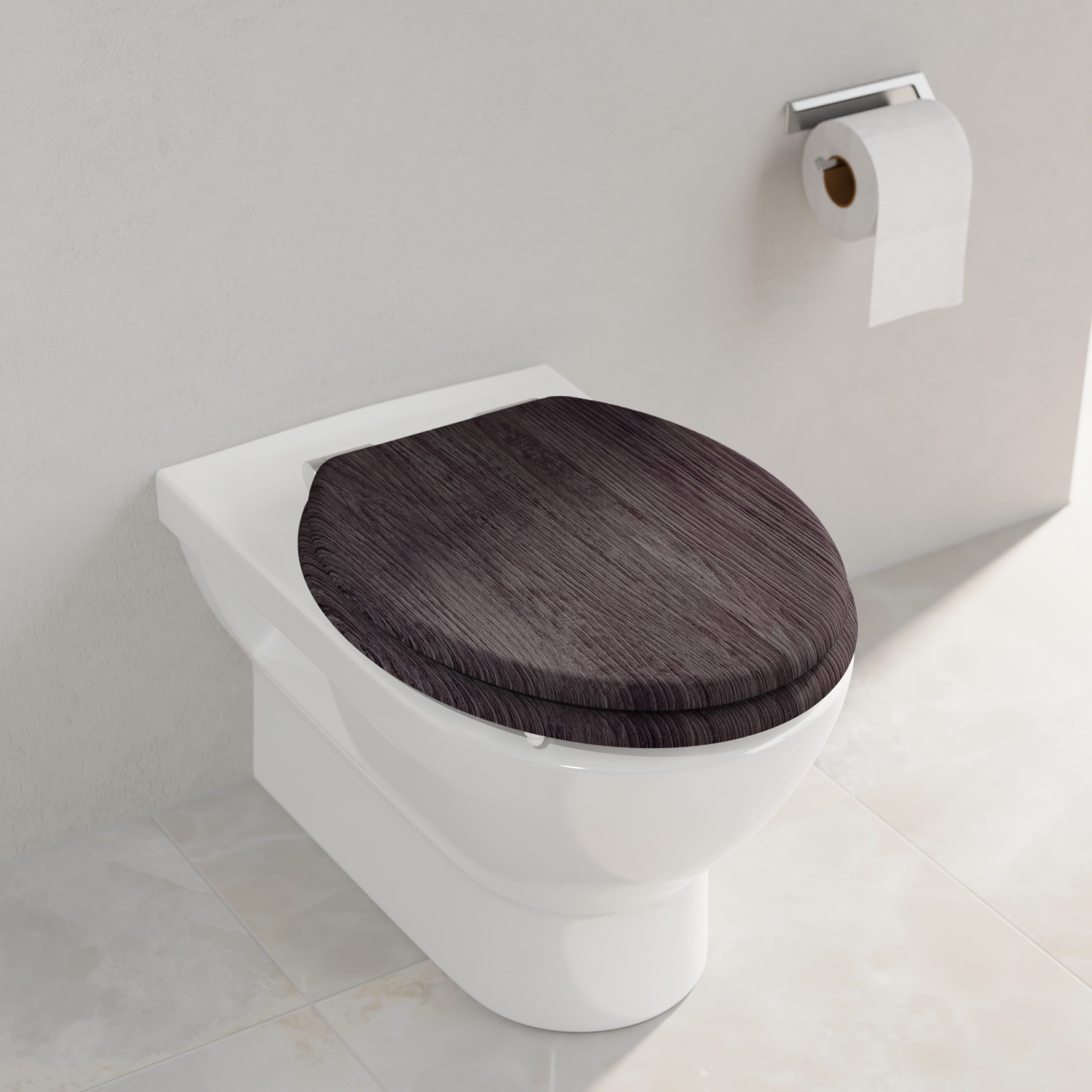 welltime WC-Sitz »WOOD«, Mit Absenkautomatik günstig online kaufen