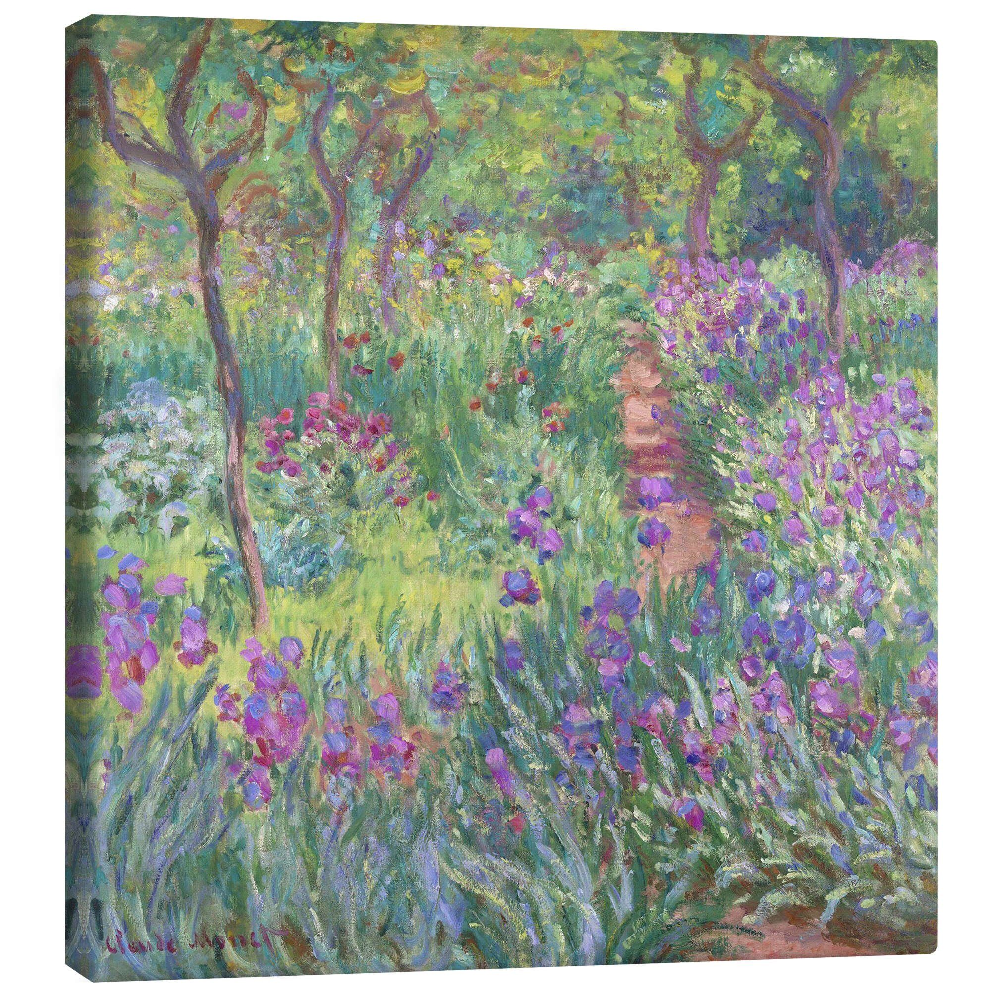 Posterlounge Wandbild Irisbeet in Monets Garten, 1900, Claude Monet, erhältlich als Poster, Leinwandbild, Wandsticker oder Acrylglasbild
