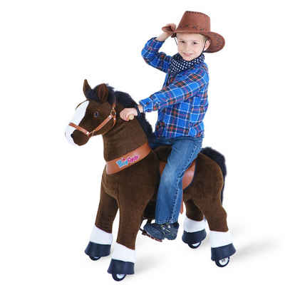 PonyCycle Reittier PonyCycle® Modell U Kinder Reiten auf Spielzeug - Dunkelbraunes, Größe 4 für 4-8 Jahre, Ux421