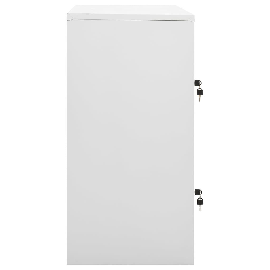 vidaXL Aktenschrank Schließfachschränke 5 Stahl Grün 90x45x92,5cm und Stk Hellgrau