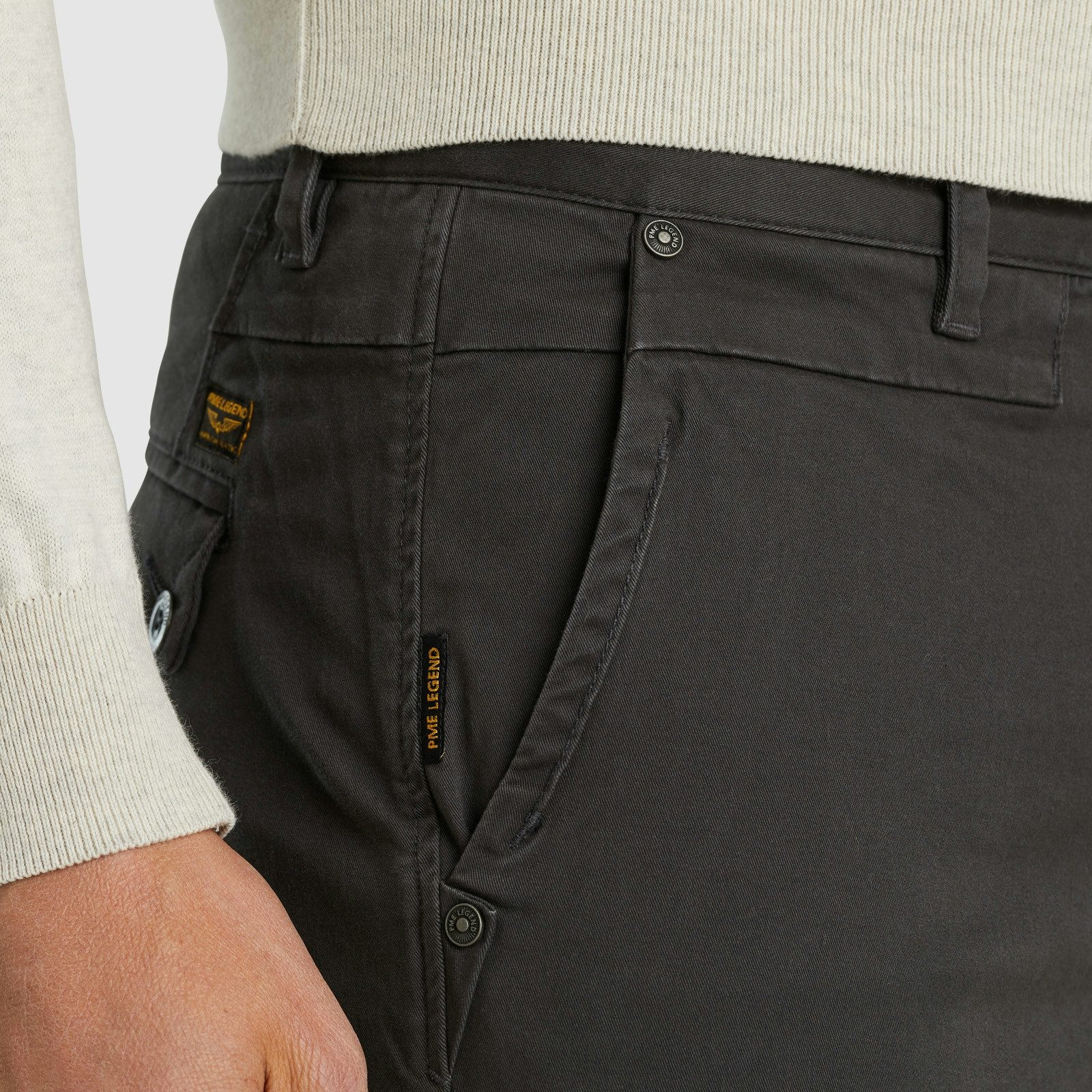 PME LEGEND Chinohose TWIN WASP CHINO LEFT HAND STRETCH TWILL mit Taschen