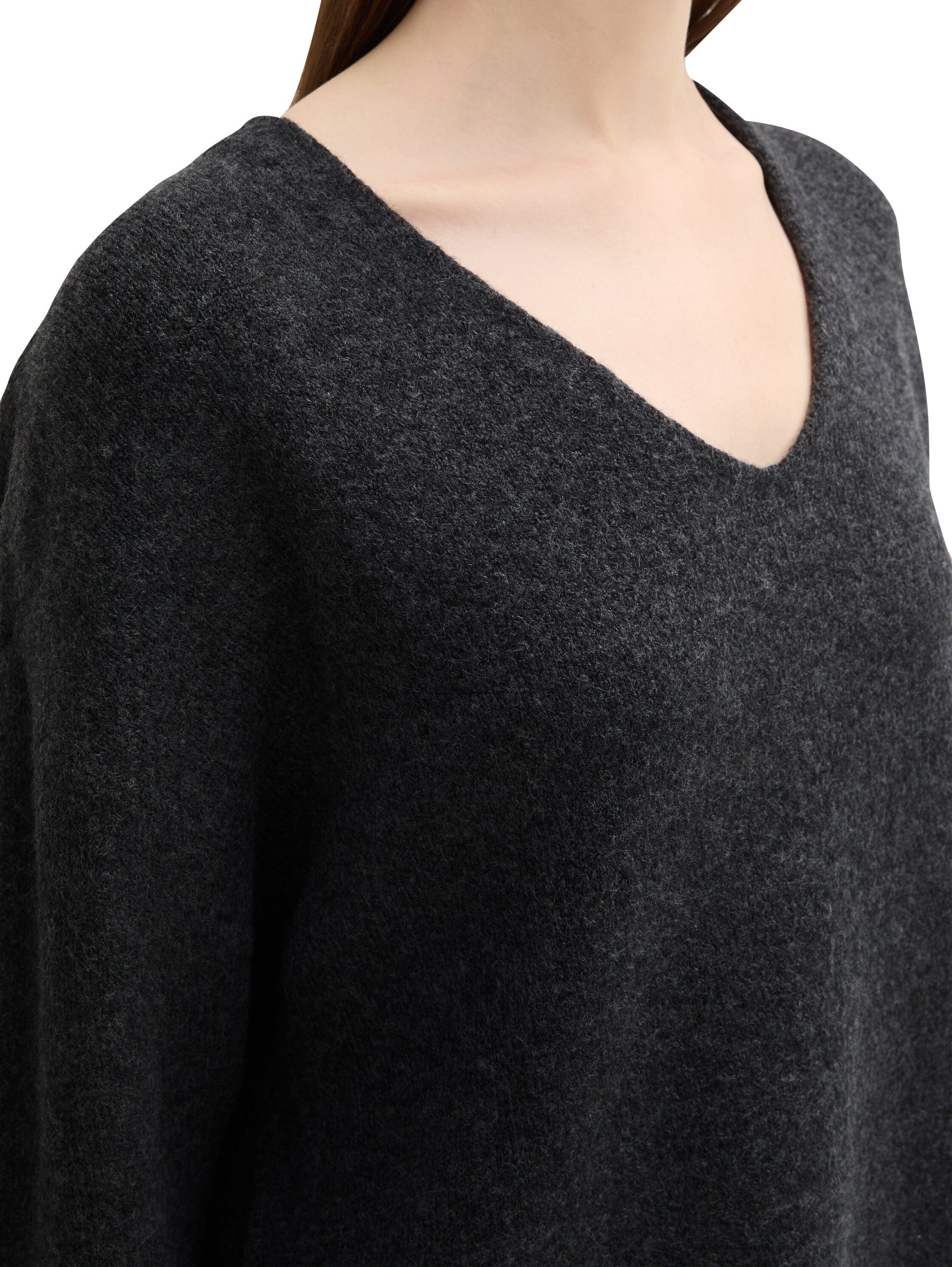 TOM TAILOR Denim Strickpullover mit V-Ausschnitt