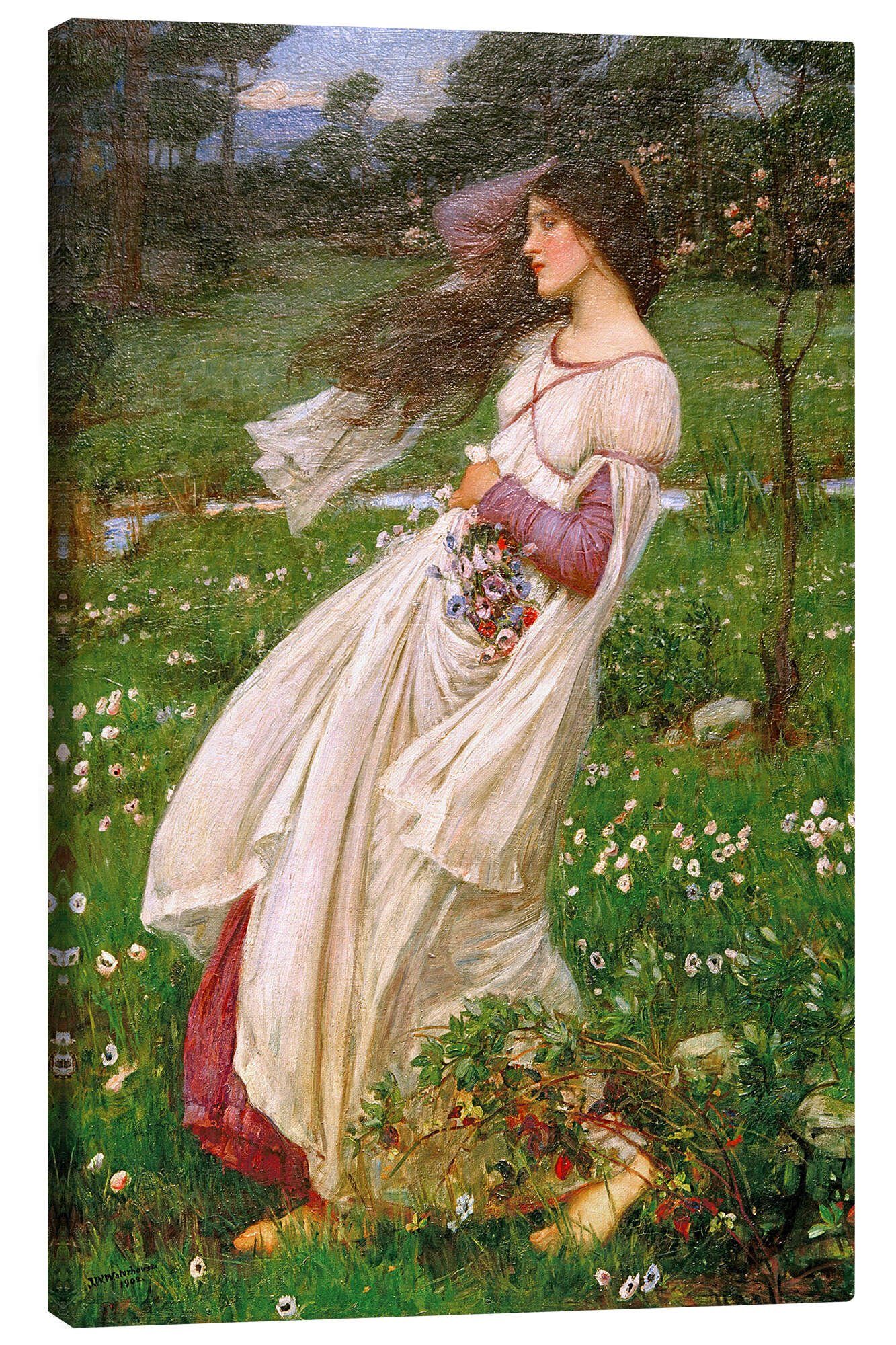 Posterlounge Wandbild Windblumen, John William Waterhouse, erhältlich als Poster, Leinwandbild, Wandsticker oder Acrylglasbild