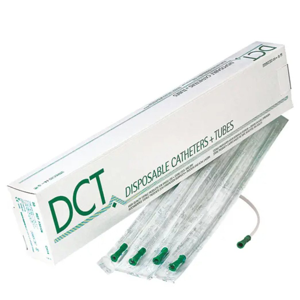 DocMed Katheter DCT Absaugkatheter - gerade -, Einzeln steril verpackt für maximale Hygiene, (30 St), Gerade Spitze