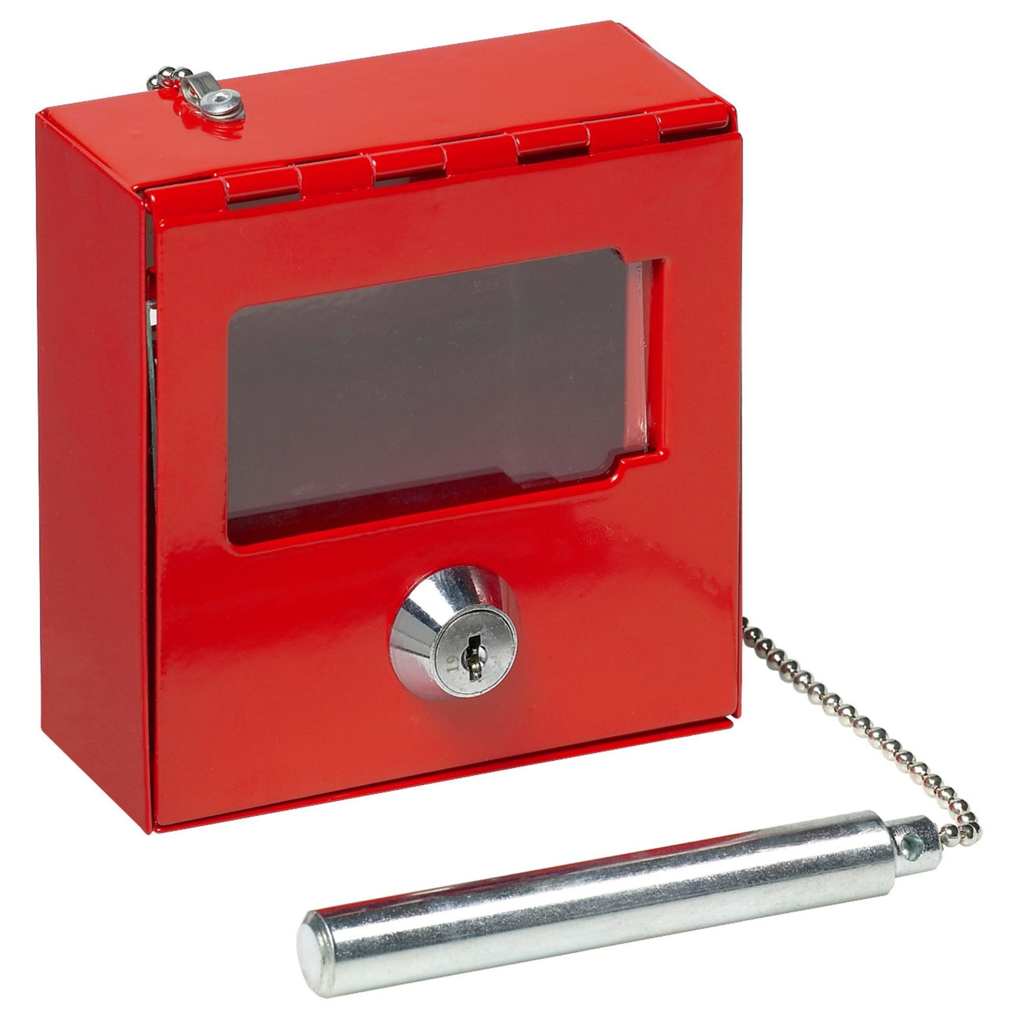 BASI Schlüsselkasten Notschlüsselkasten (Packung), für Notsituationen, Glasbrecher, Hebelschloss, 2 Schlüssel