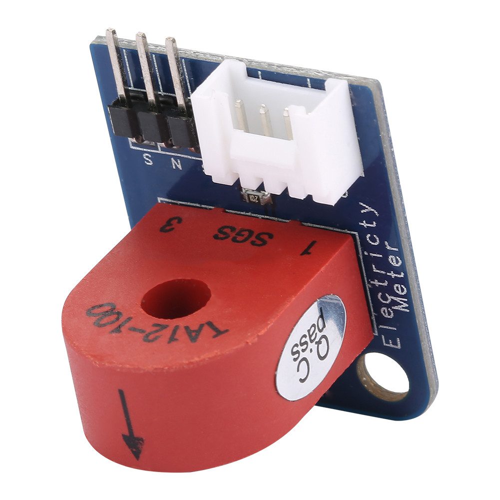 GARRYFIZH Spannungswandler AC-Stromwandler-Stromsensormodul 0-5A mit 3/4-poliger Schnittstelle, Transformatoren können nur Wechselstrom erfassen.