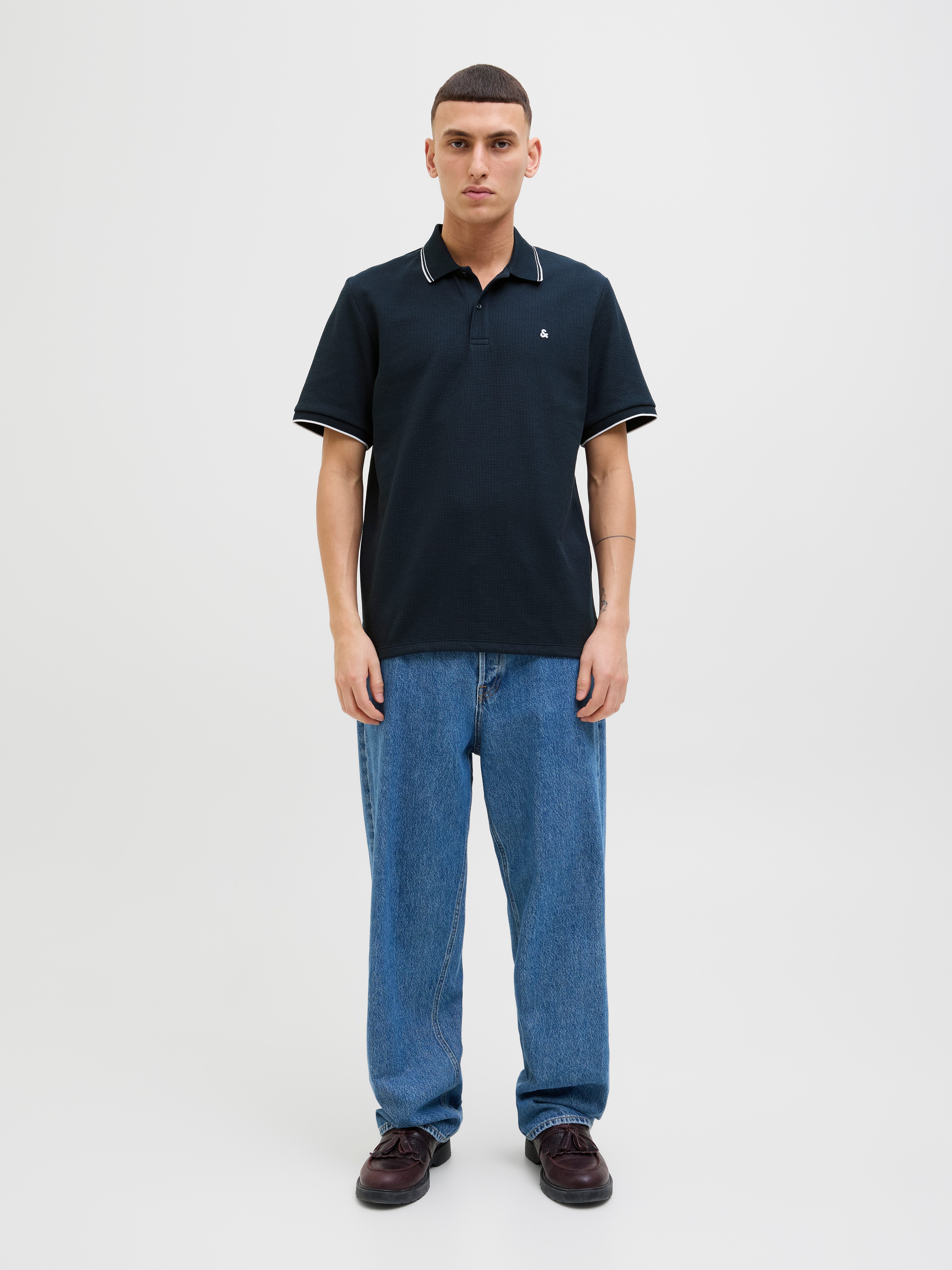 Jack & Jones Poloshirt JJEAUSTIN POLO SS NOOS Materialmix, regular fit – Bild 5 von 5