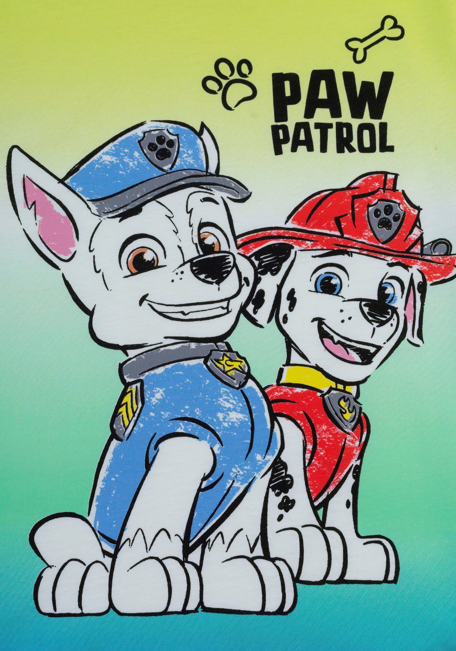 PAW PATROL Kurzarmshirt mit großem Frontmotiv
