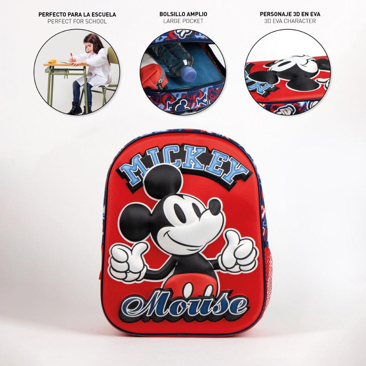 Cerda Kinderrucksack Disney Mickey Mouse 3D Kindergarten Rucksack Kinder Rucksack