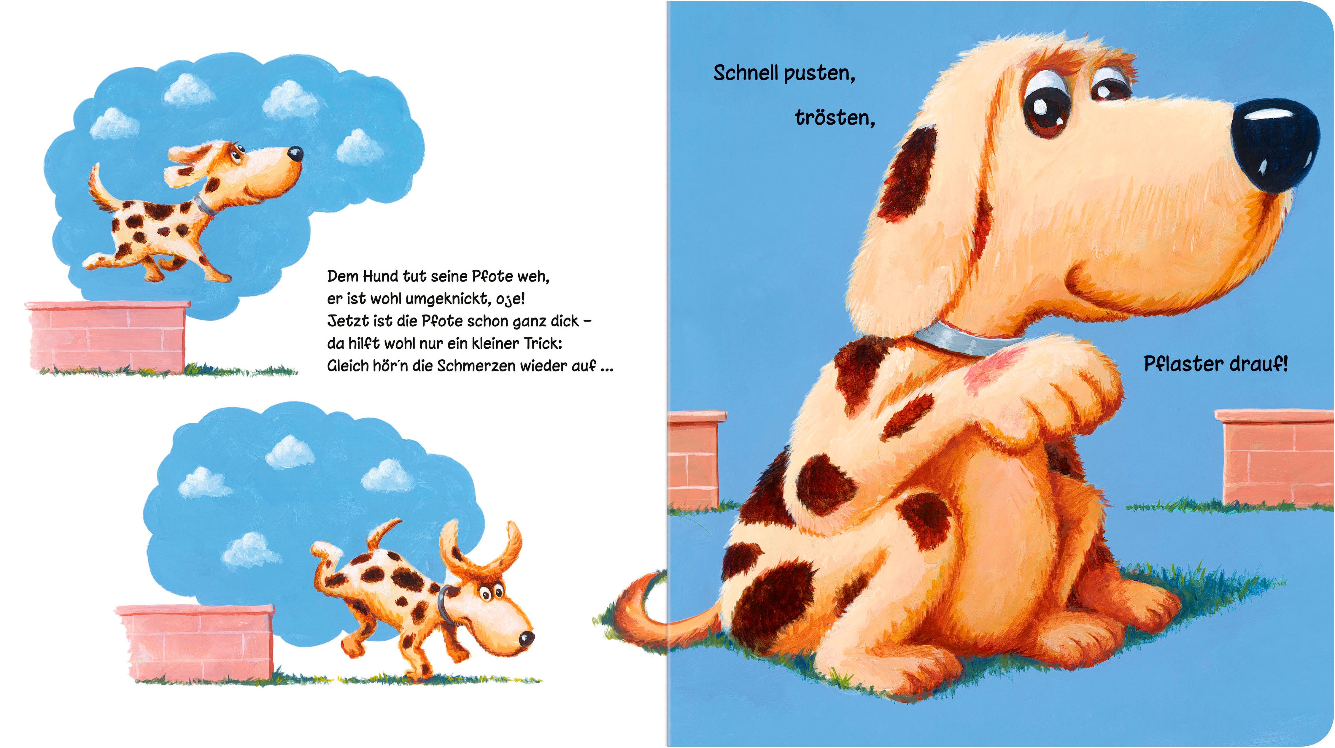 Ravensburger Kinderbuch Pappbilderbuch, Pusten, trösten, Pflaster drauf!