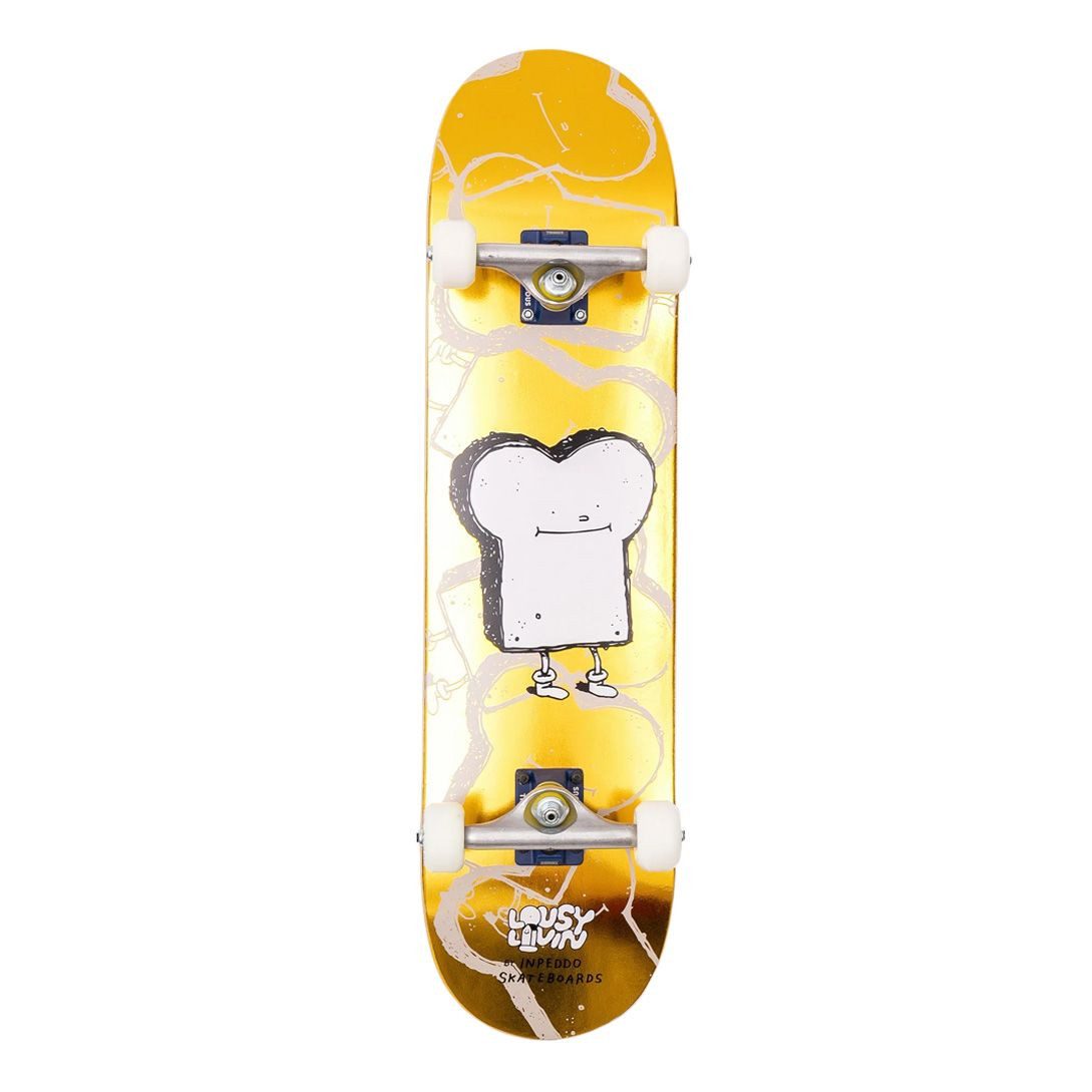 Inpeddo Skateboard Golden Toast 7.25", Kinderskateboard von 6-9 Jahren inkl. Skate-Tool