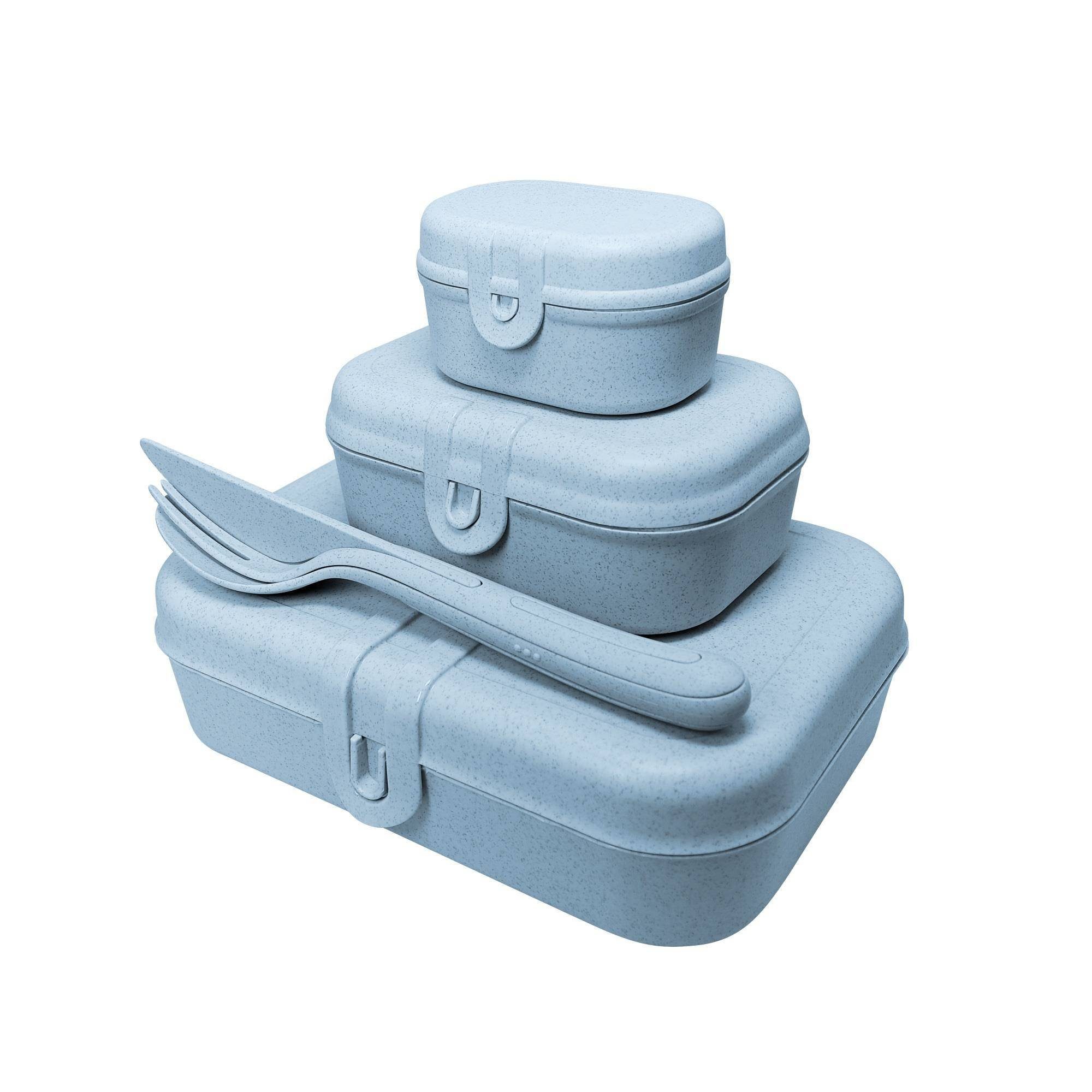 KOZIOL Lunchbox Lunchbox PASCAL READY, 3 Boxen und Besteck, KOZIOL, Kunststoff, (einzeln, einzeln)