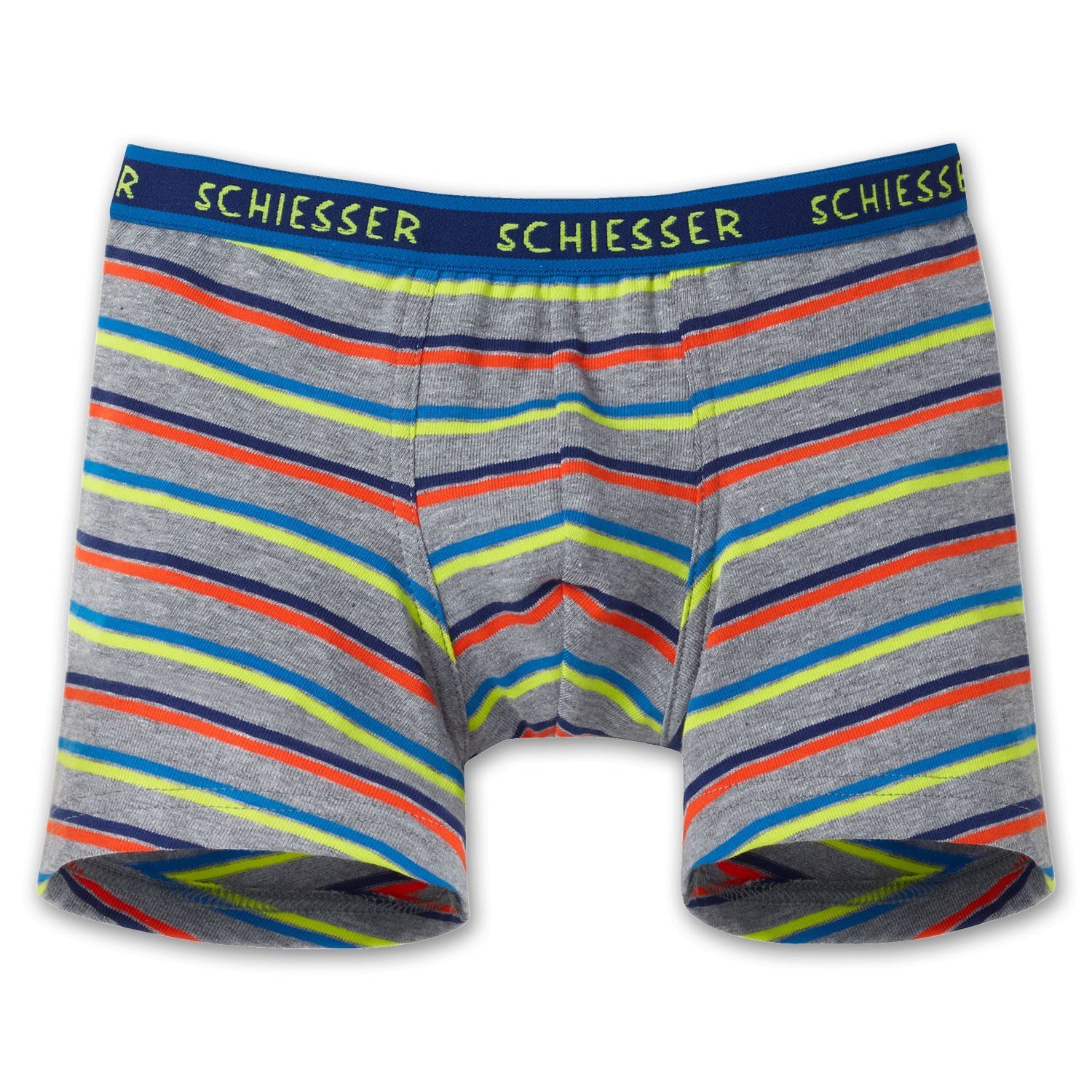 Set) Jungen Low Unterhose, Rise grau Boxershort, mel. Schiesser Shorts 1-St., (Set, Boxershorts