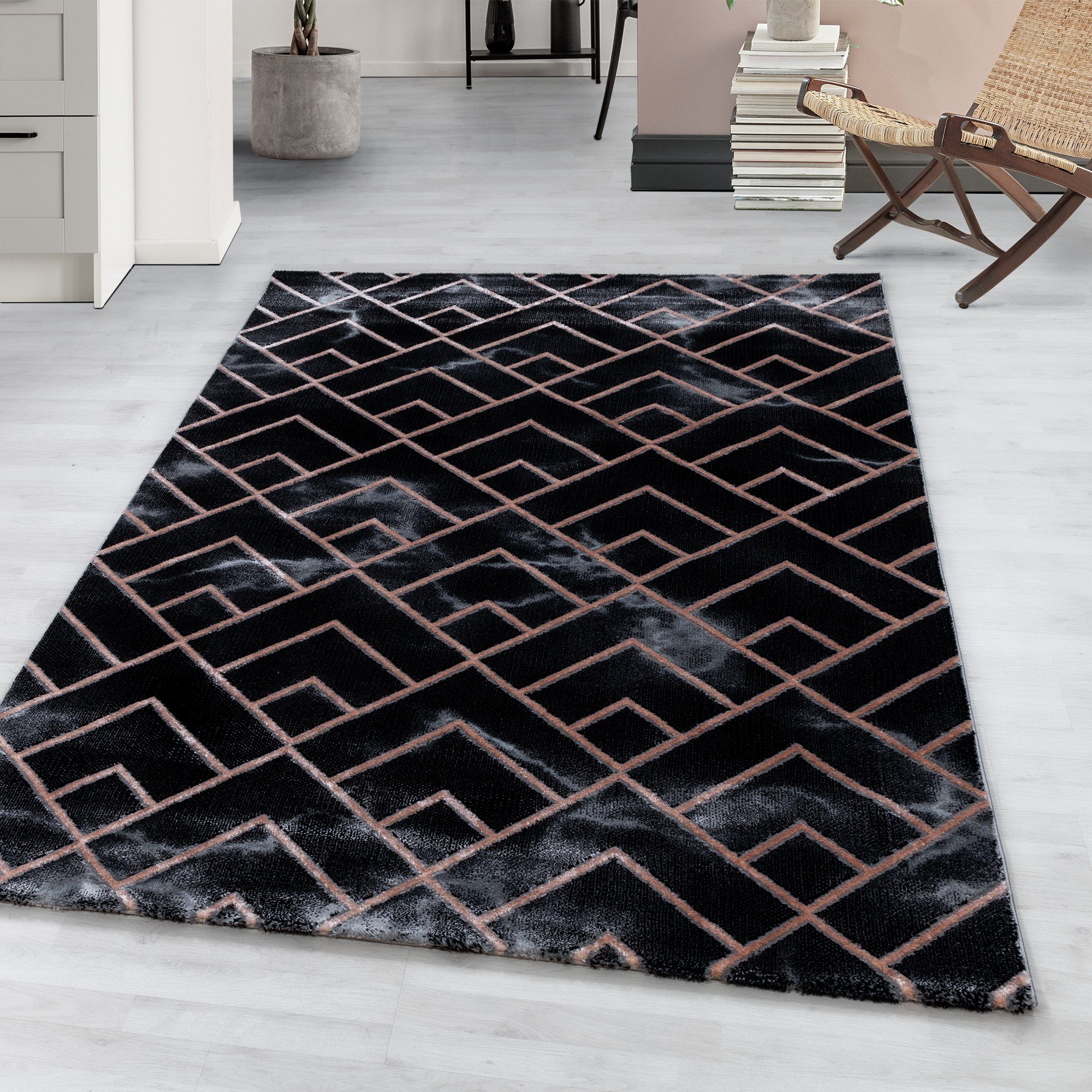 Teppich Marmor Design, Teppium, Läufer, Höhe: 12 mm, Teppich Wohnzimmer