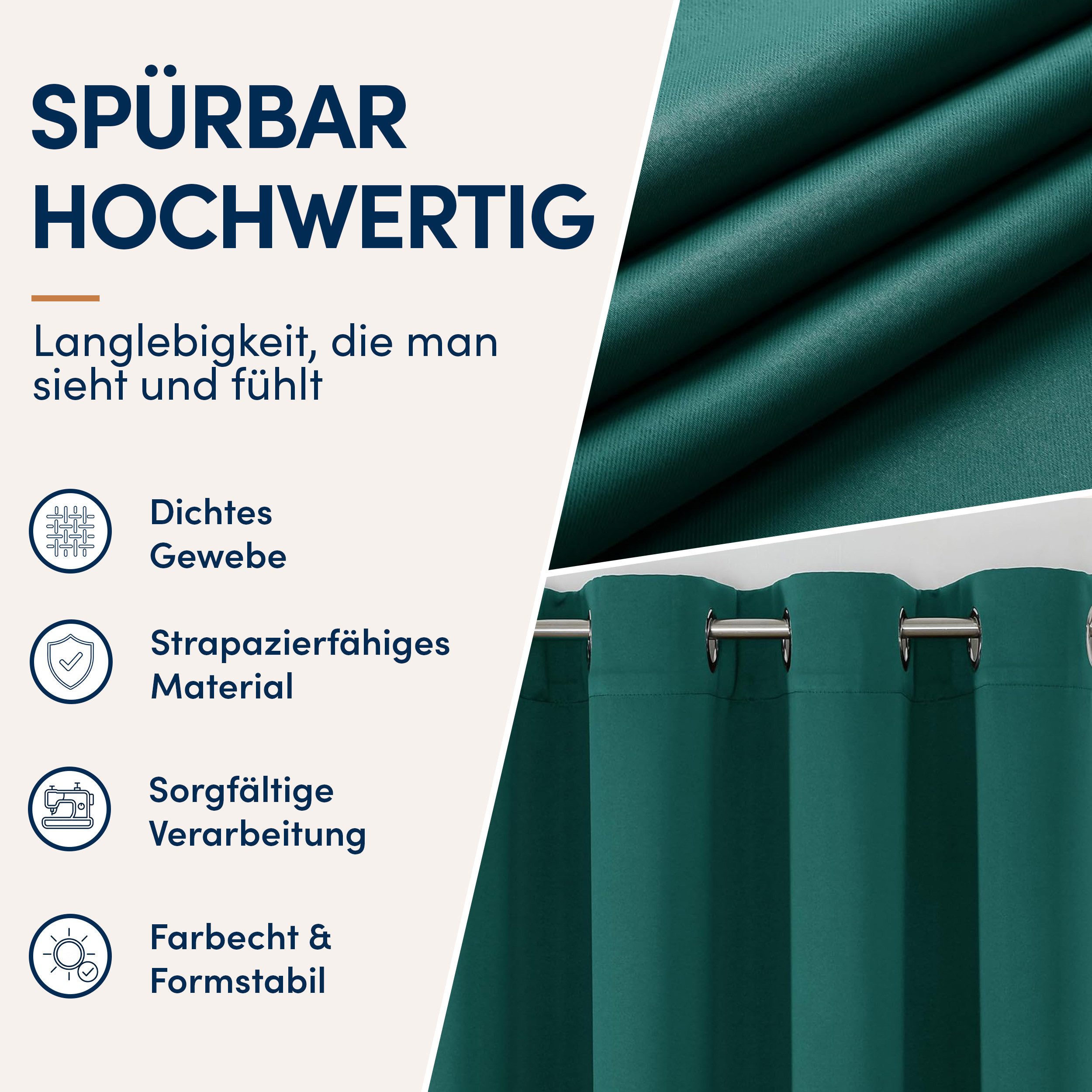 Stoffschmiede Gardine, Blickdicht, Raumverdunkler, Ösen