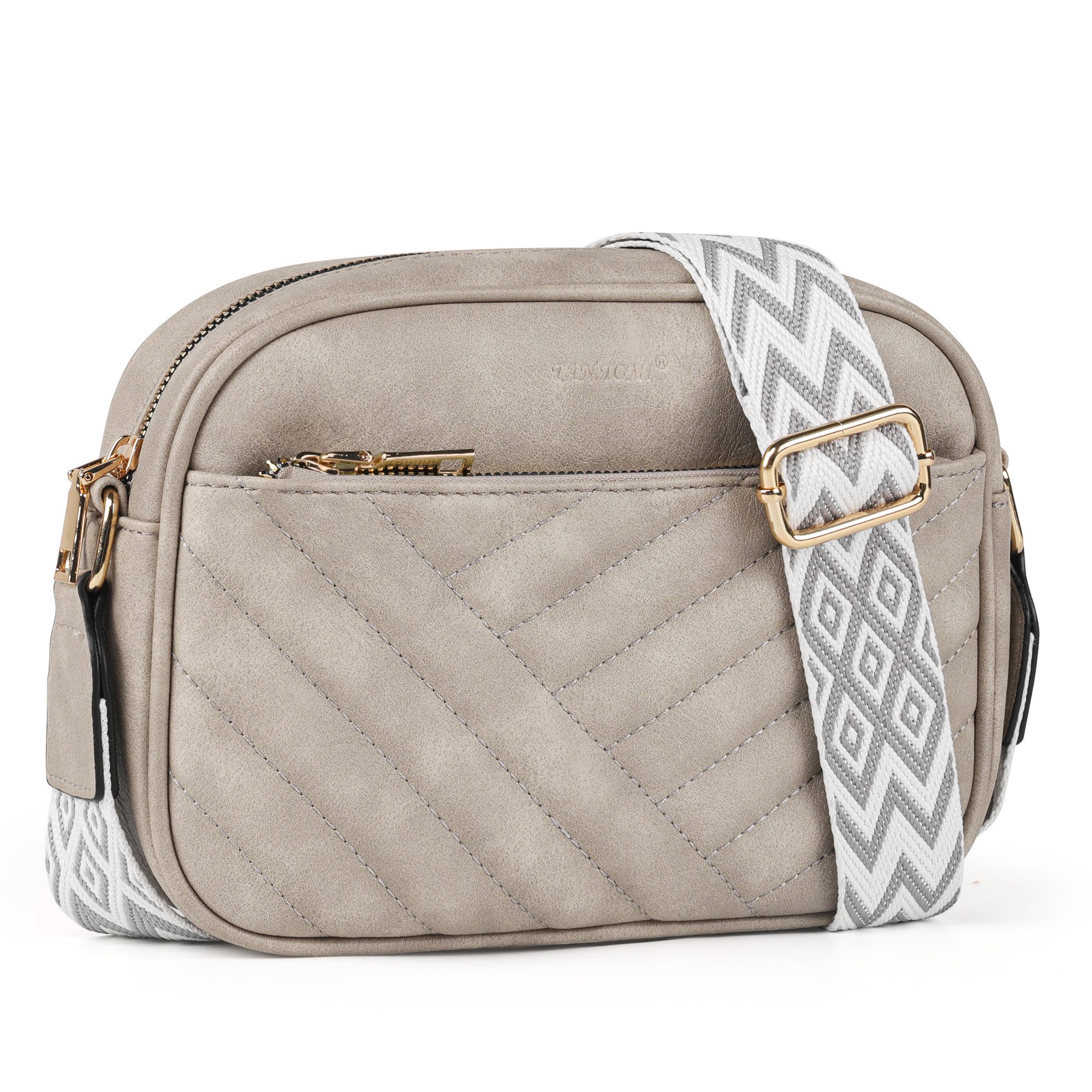 TAN.TOMI Umhängetasche Damen Handy Schultertasche Gestepptes Design Crossbo günstig online kaufen