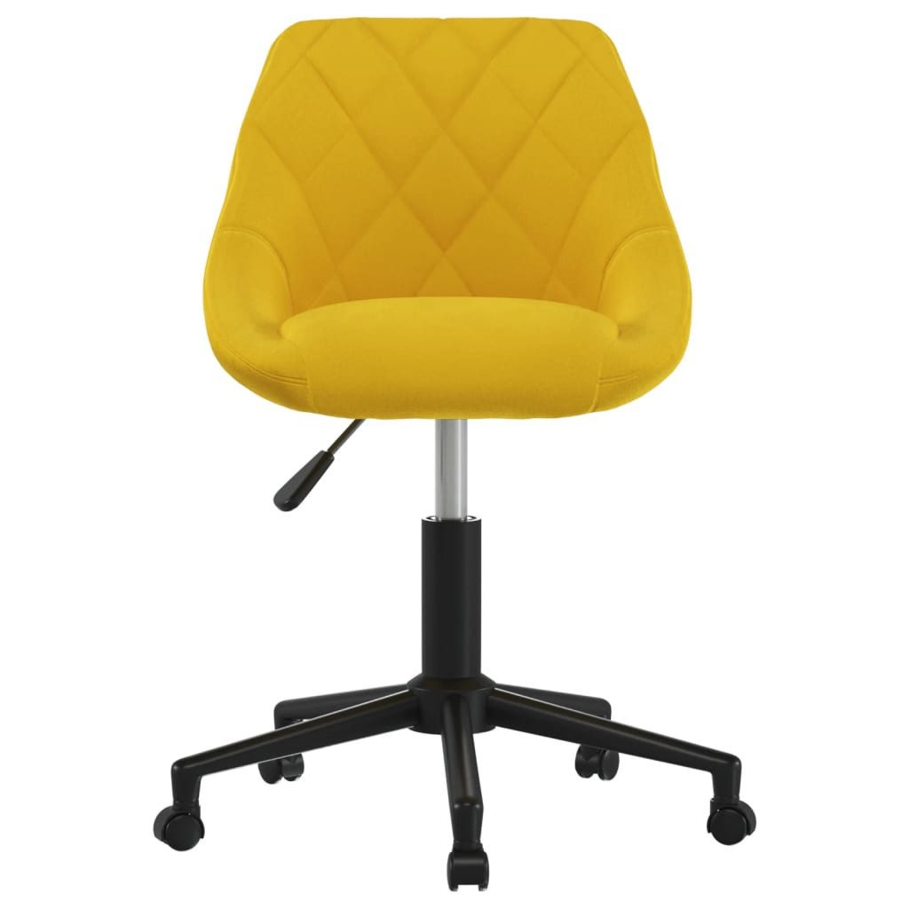 vidaXL Bürostuhl Bürostuhl Drehbar Senfgelb Samt (1 St)