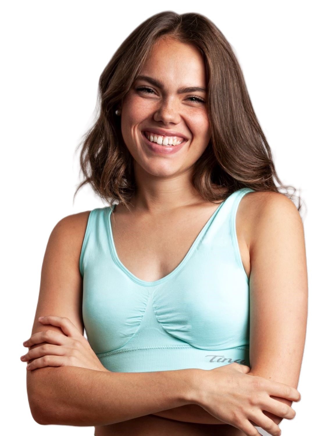 Dekker Bustier "Princess Dessous " Seamless Bustier/BH super Passform gefütterte Cup (Packung, 2 Stück) Logogschriftzug "Tina"