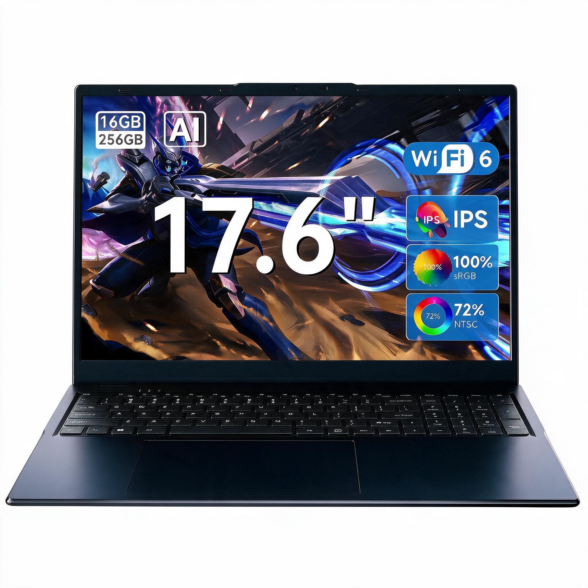 Jumper 17,6 Zoll laptop Intel Core i3 16 GB RAM 256 GB SSD Windows 11 Display Notebook (Intel CoreTM i3-10100Y, 16 GB, 256 GB SSD)