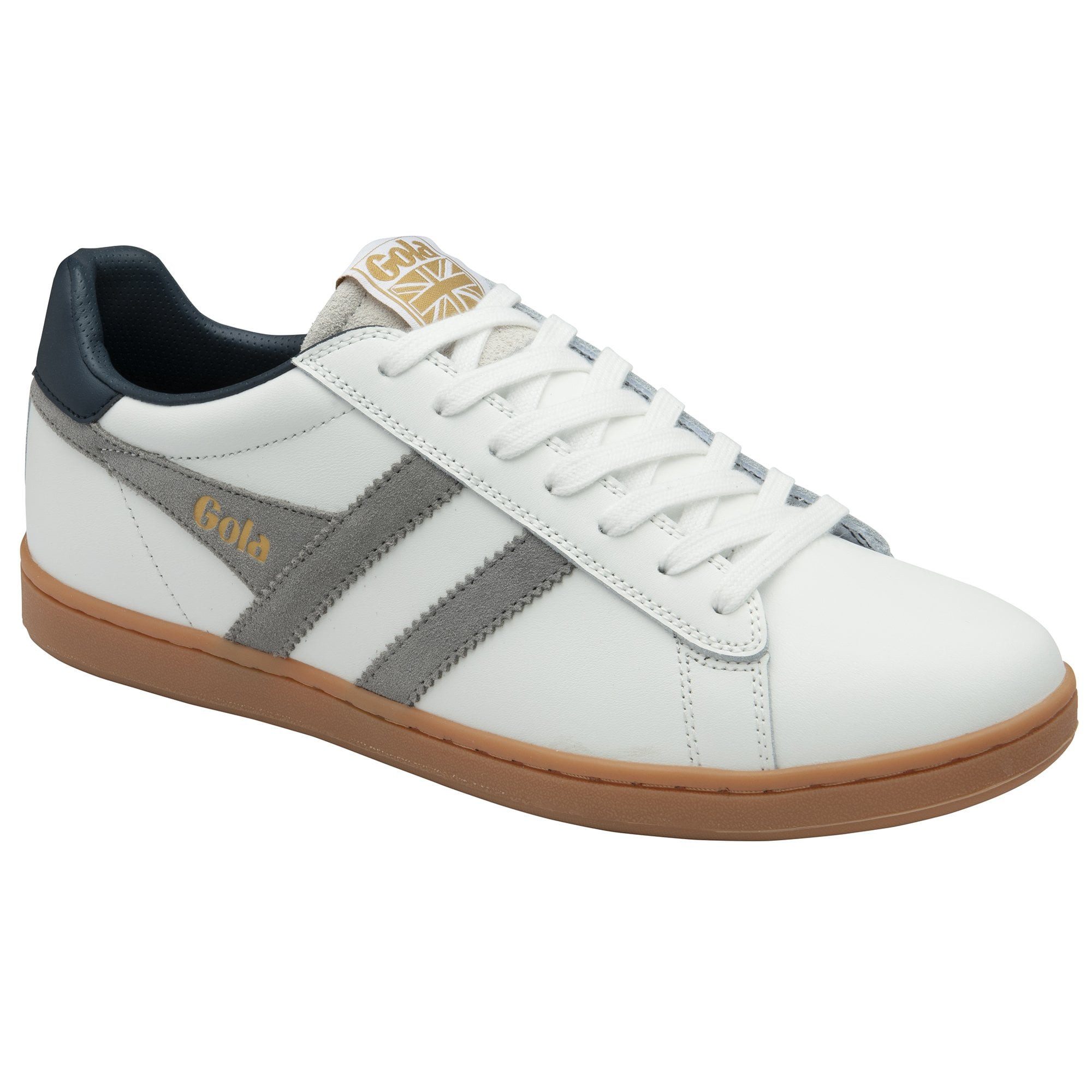 Gola Equipe II Leder 2025 weiss/grau/navyblau Herren Sneaker