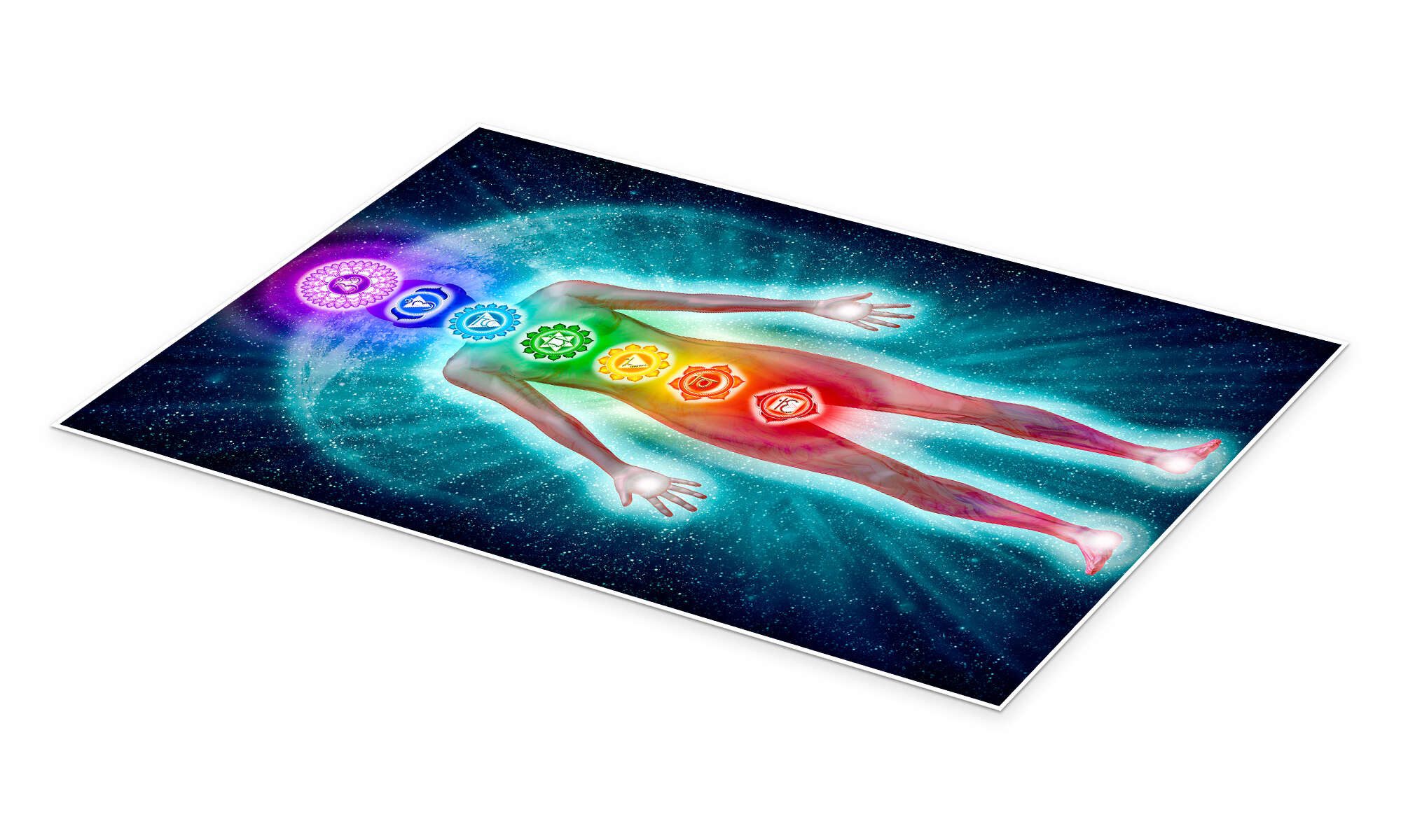 Posterlounge Wandbild Die sieben Chakren - Aura II, Dirk Czarnota, erhältlich als Poster, Leinwandbild, Wandsticker oder Acrylglasbild