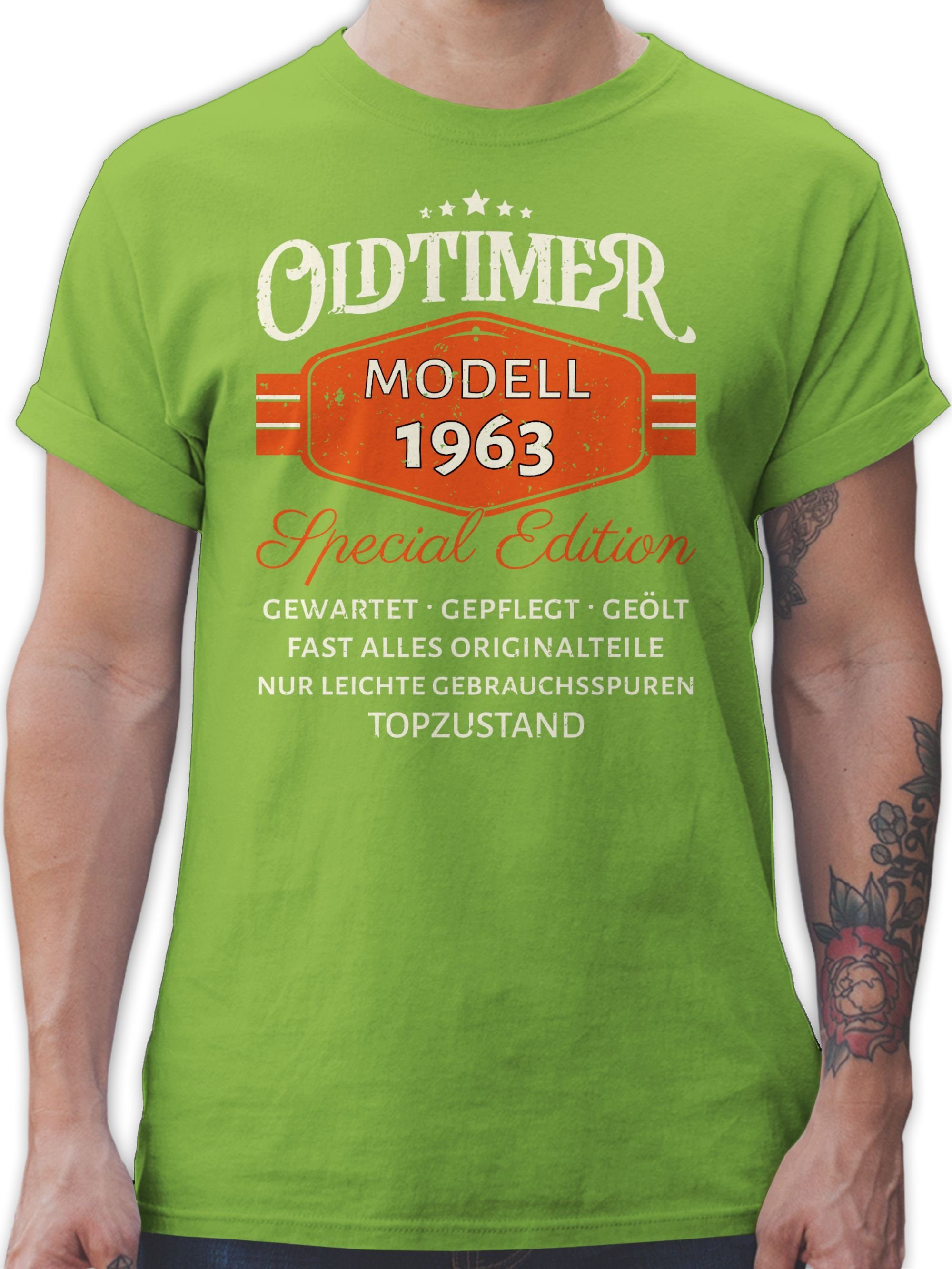 Shirtracer T-Shirt Oldtimer 1963 Modell Special Edition Original 60. Geburtstag 03 Hellgrün