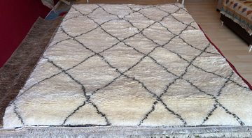 Orientteppich Orientteppich Marokkanischer Berber Handgeknüpft Shaggy Teppich, Morgenlandbazar, Höhe: 1.8 mm, Handgeknüpft