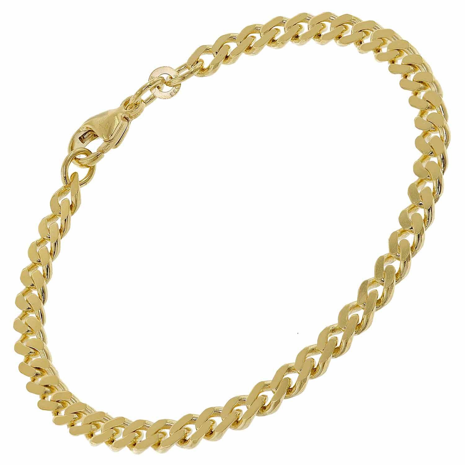 trendor Gliederarmband Herren- Gold 333/8K Flachpanzer Breite 4,7 mm