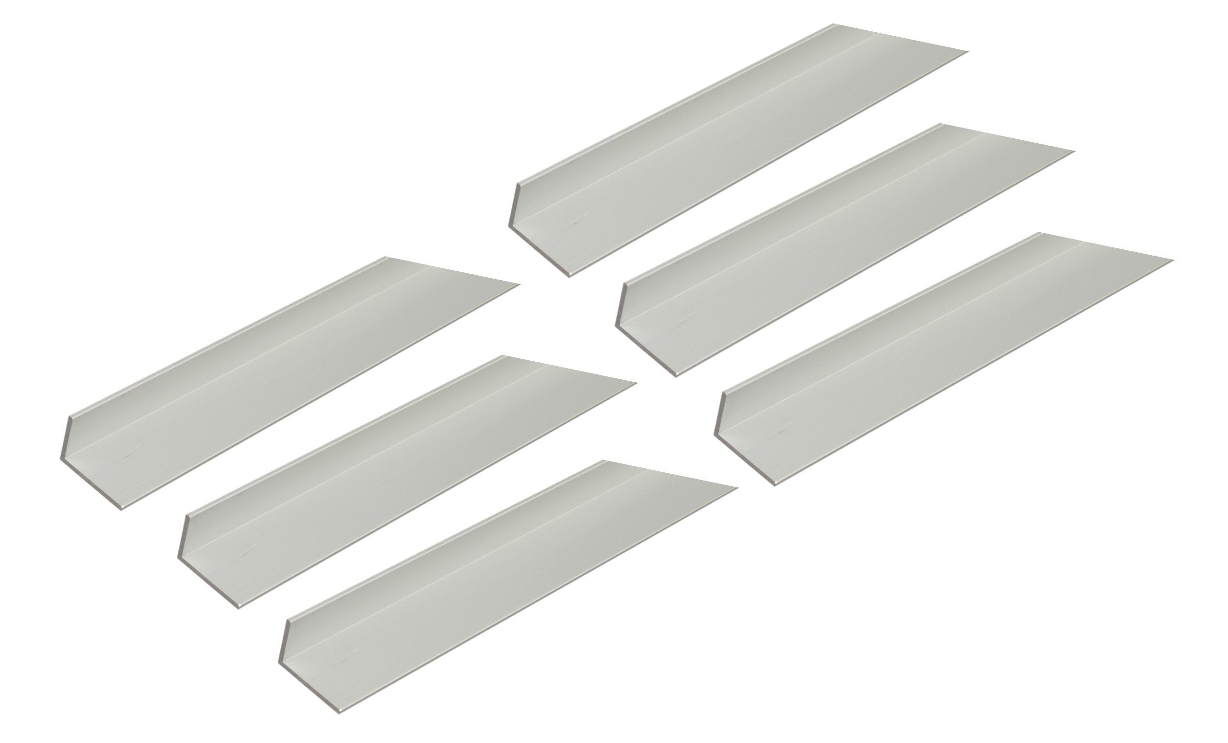 Alberts Profil (6-St), Alberts Winkelprofil im Bundle, Aluminium, silberfarbig eloxiert, Läng