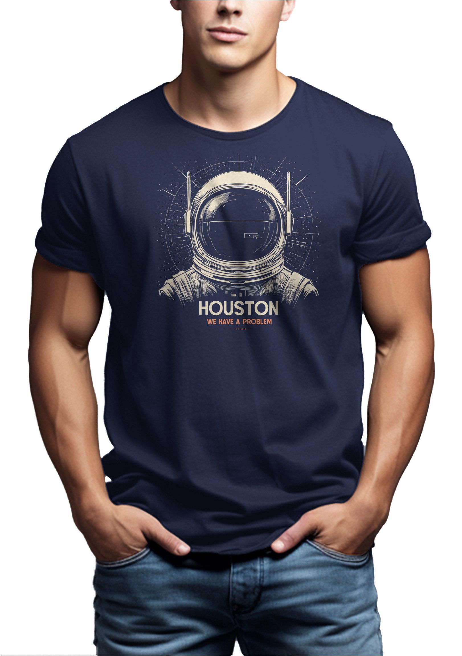 MAKAYA Print-Shirt mit Astronautenmotiv für Herren günstig online kaufen