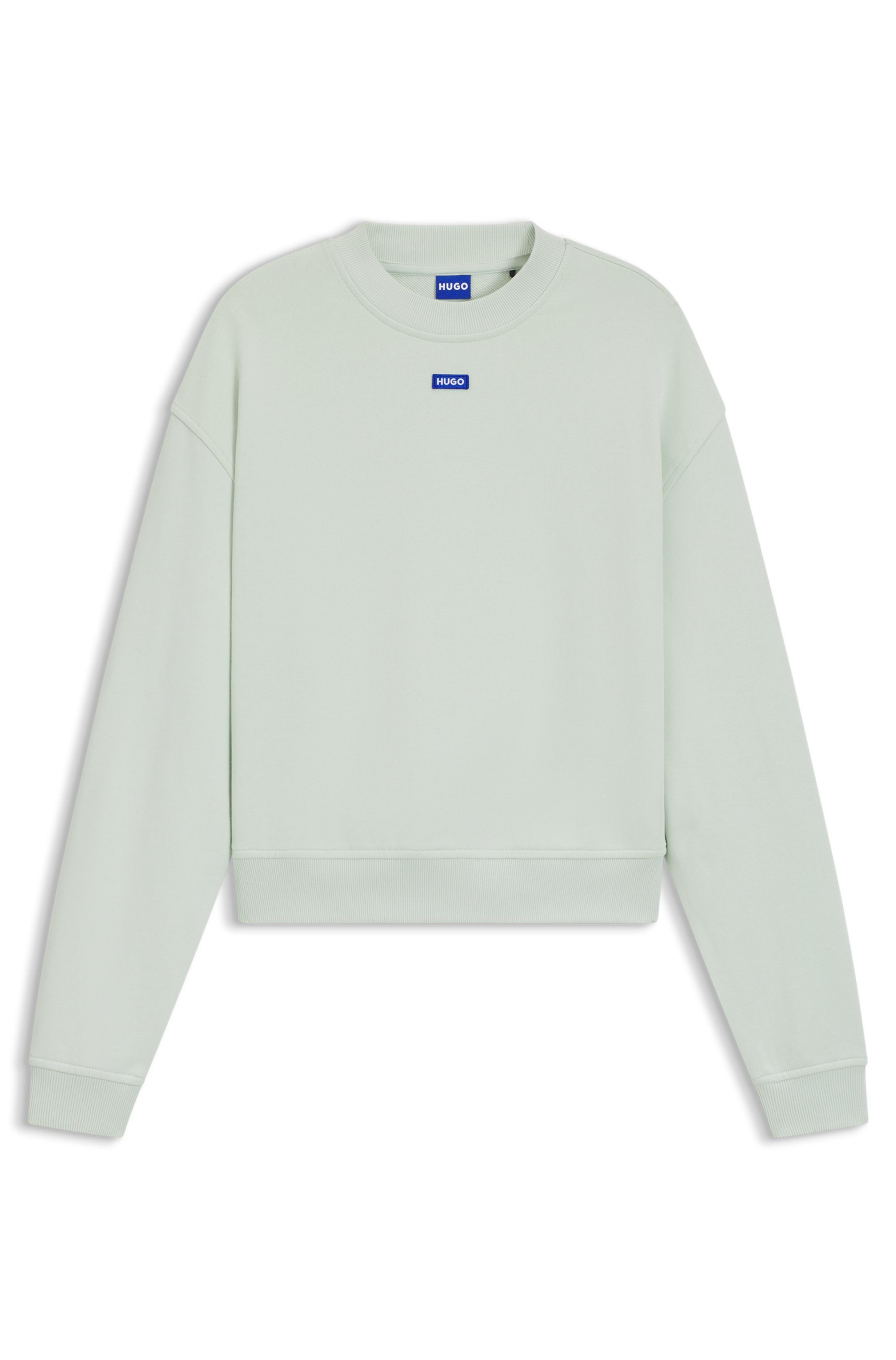 HUGO Blue Sweatshirt Delessa mit Logoaufnäher günstig online kaufen
