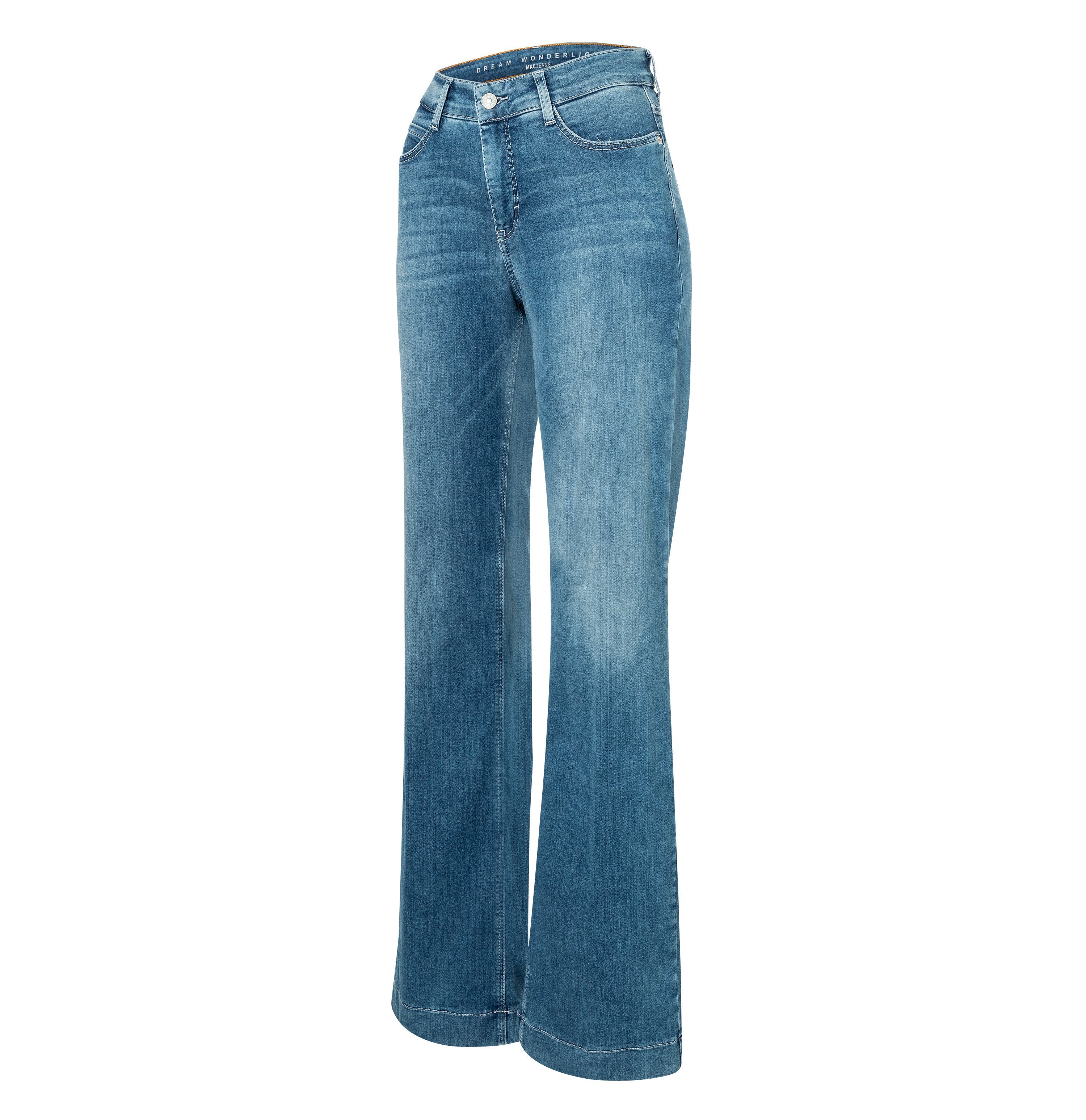 MAC Weite Jeans DREAM WIDE Bein - summermid weitem mit blue Stretch