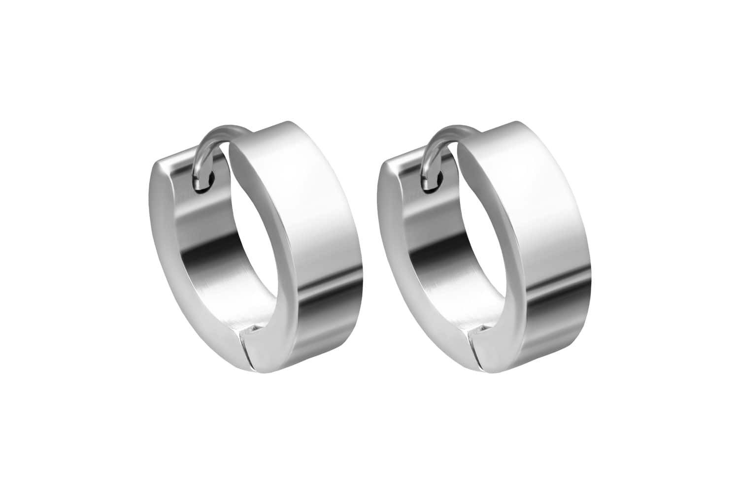 FILANGO Paar Creolen Chirurgenstahl Creolen ABGERUNDET (Creolen, 1-tlg)