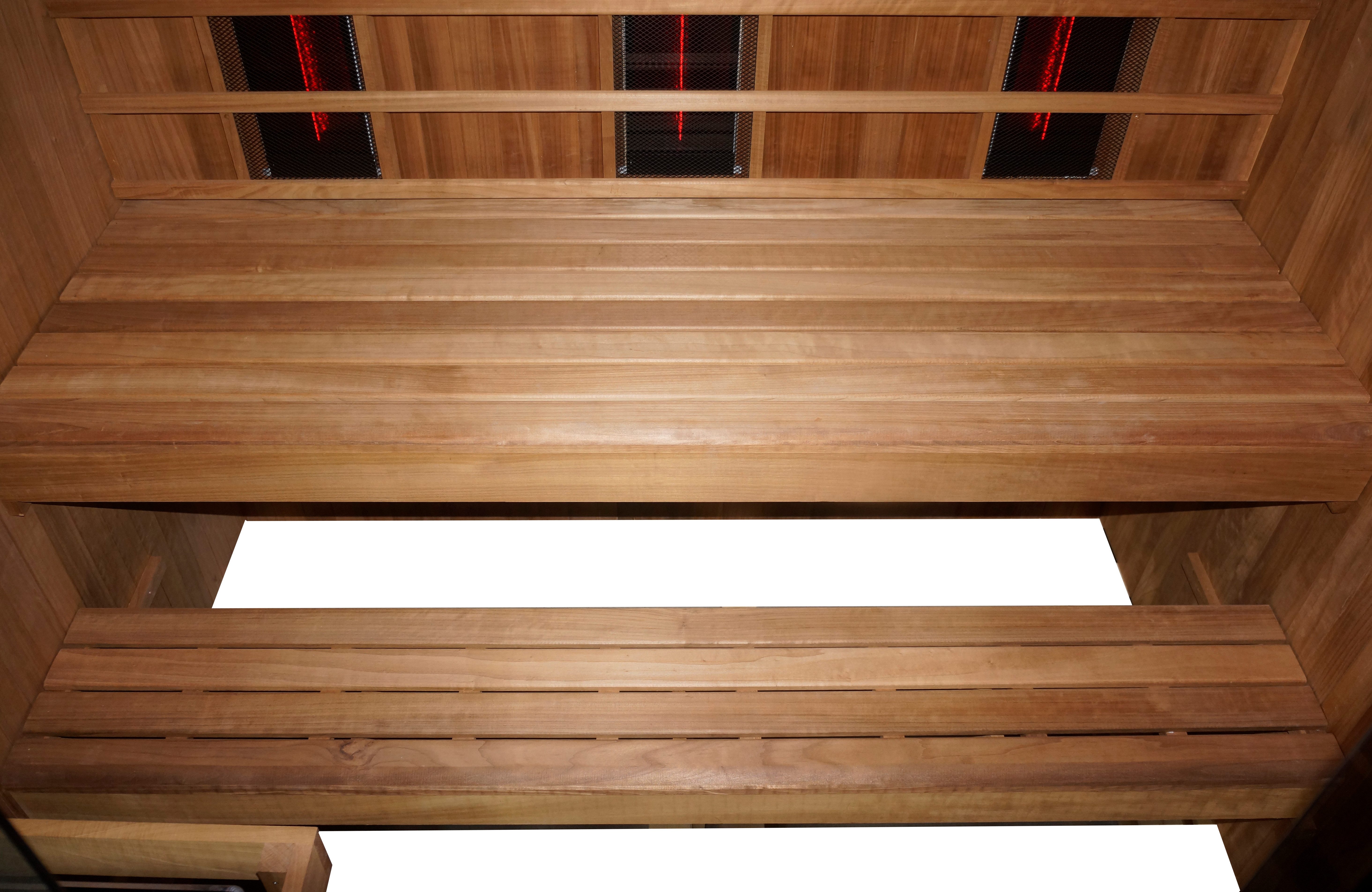 Sanotechnik Sauna »KOTKA« mit Infrarotkabine, BxTxH: 200 x 150 x 190 cm, 4,4 mm, geeignet für 5 Personen, Espenholz