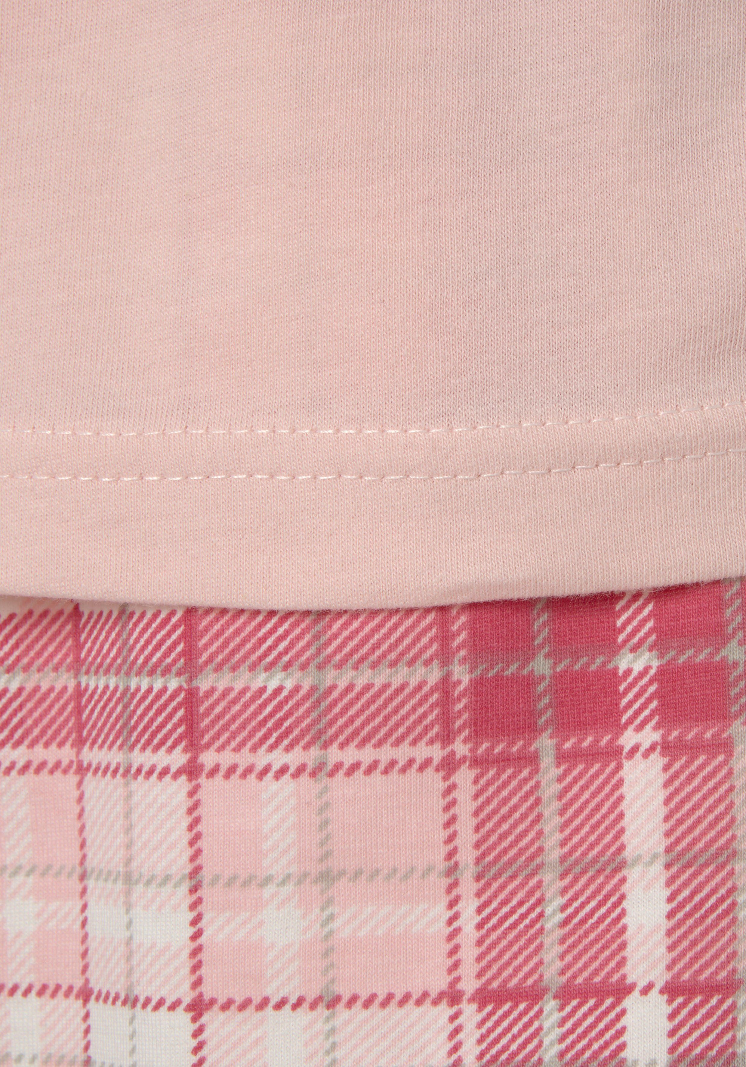 Vivance Dreams Shorty (Packung, 4 tlg., 2 Stück) mit Karo- und Blumendruck im Doppelpack