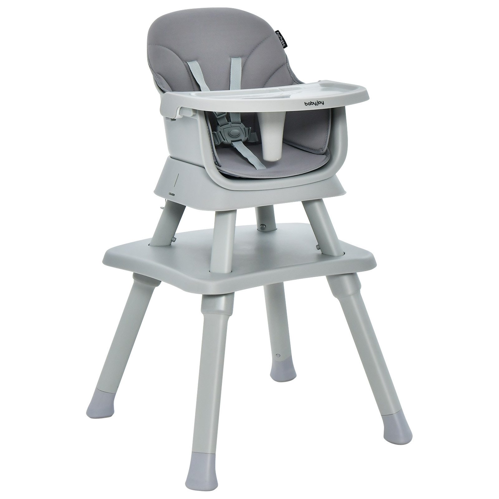 COSTWAY Hochstuhl, 6in1 Kombihochstuhl, Babystuhl, mit Sicherheitsgurt günstig online kaufen