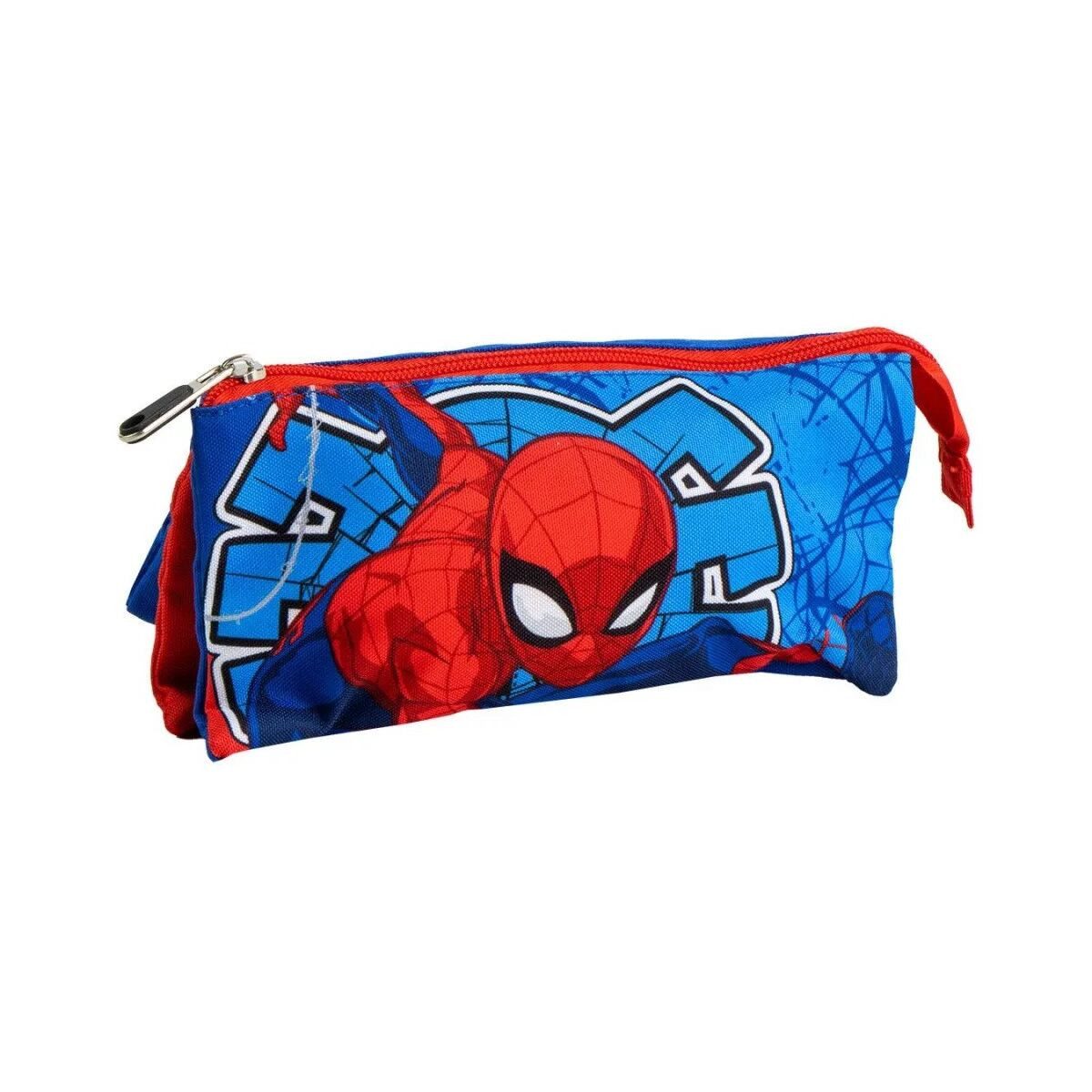 Spiderman Federmäppchen Superman Comic Spiderman Action Federmäppchen mit 3 Fächern