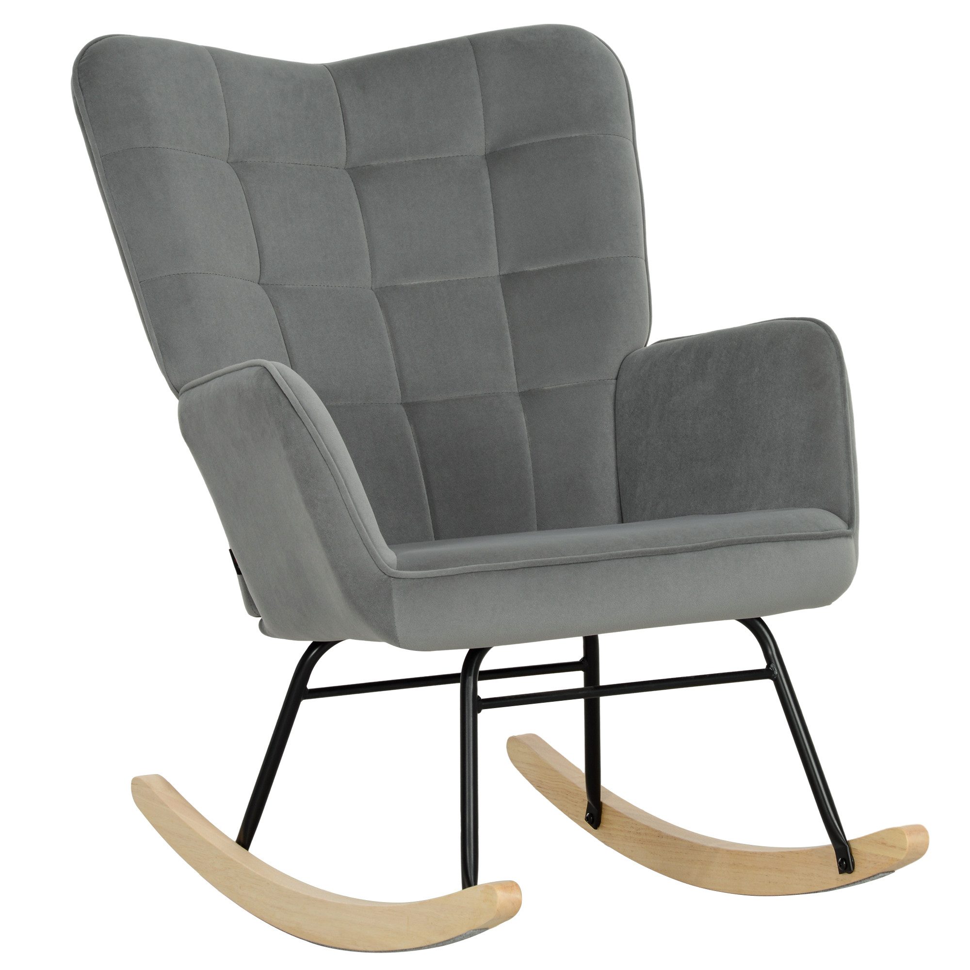 HOMCOM Schaukelstuhl Sessel Relaxsessel Wohnzimmersessel Akzentstuhl günstig online kaufen