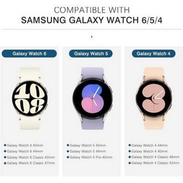 SmartUP Smartwatch-Armband Für Samsung Galaxy Watch 6 5 4 Pro Classic Gear 40mm 44mm Edelstahl, Zeitloses Design