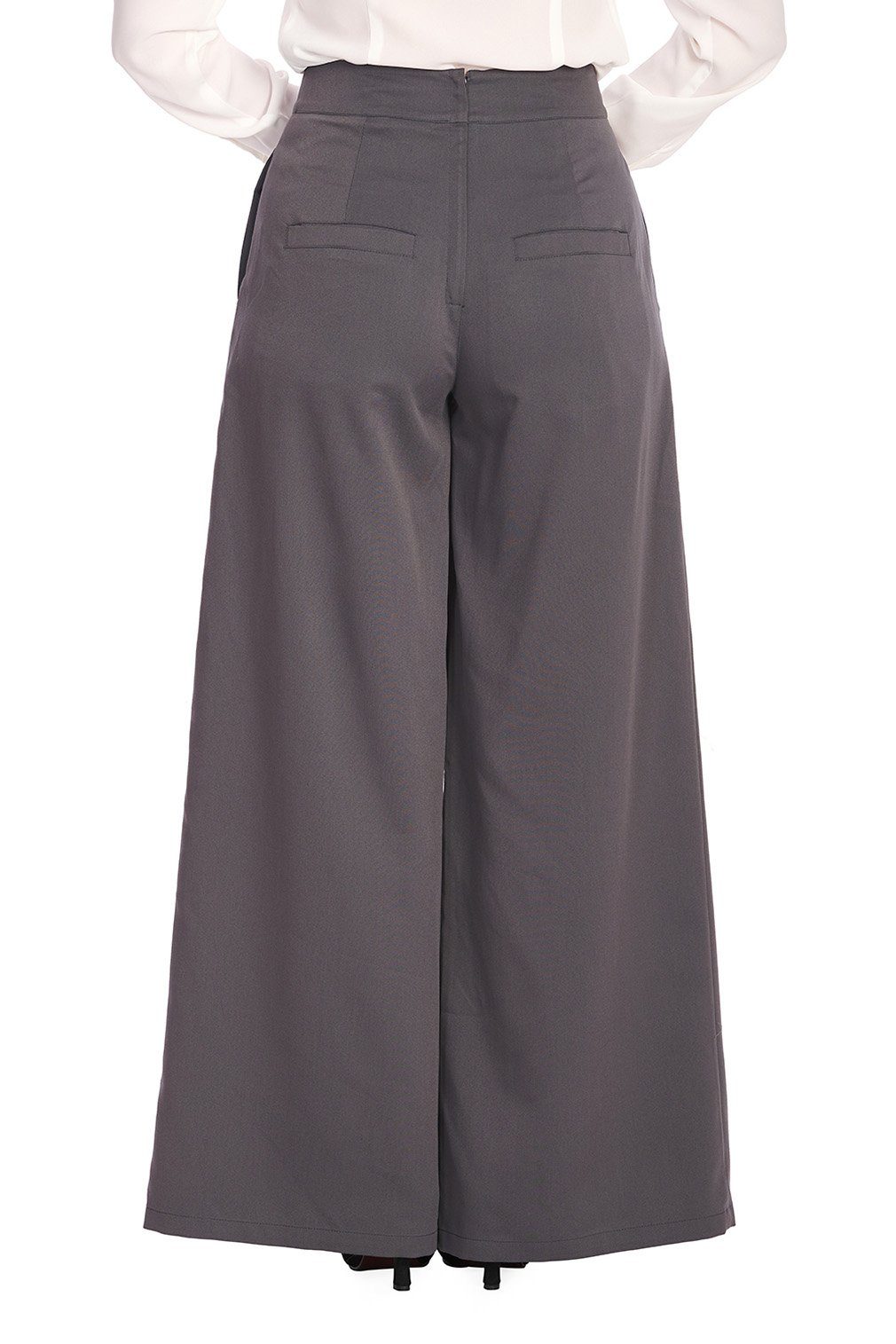 Banned Marlene-Hose Palazzo Diamond Grau Vintage Trouser abnehmbare Hosentr günstig online kaufen