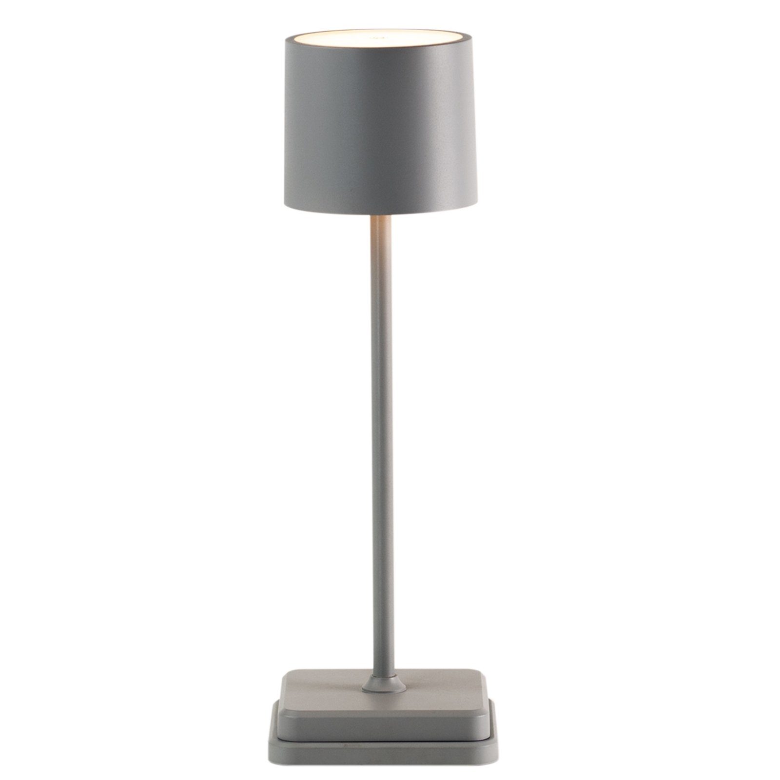 NOWA Tischleuchte Tischleuchte integriert, LED Tischlampe Lennart, Grau fest