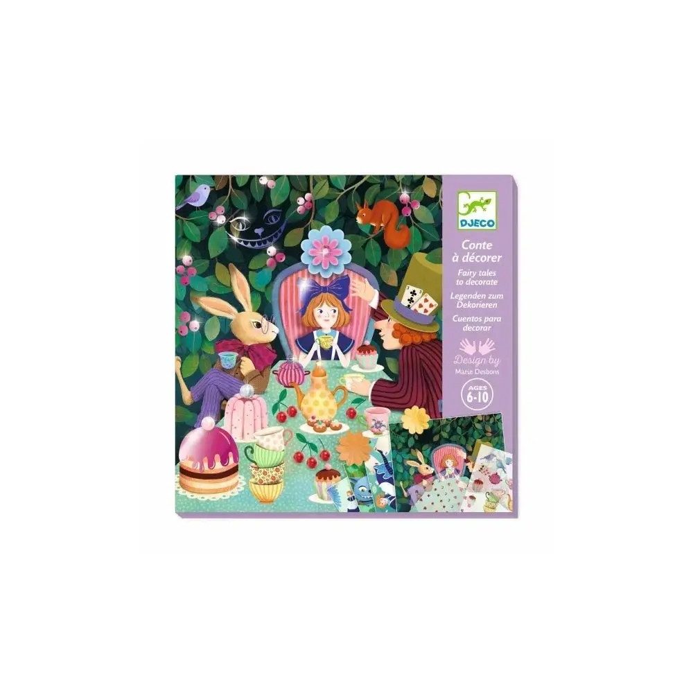 DJECO Sticker Sticker-Märchen: Im Wunderland