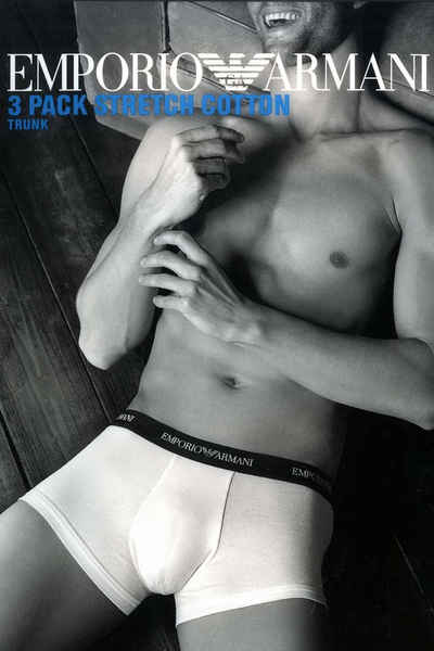 Emporio Armani Trunk CC717 (Vorteilspack, 3-St., 3er Pack, 6er-Pack) Herren Unterhose Boxershorts kurzes Bein Underwear